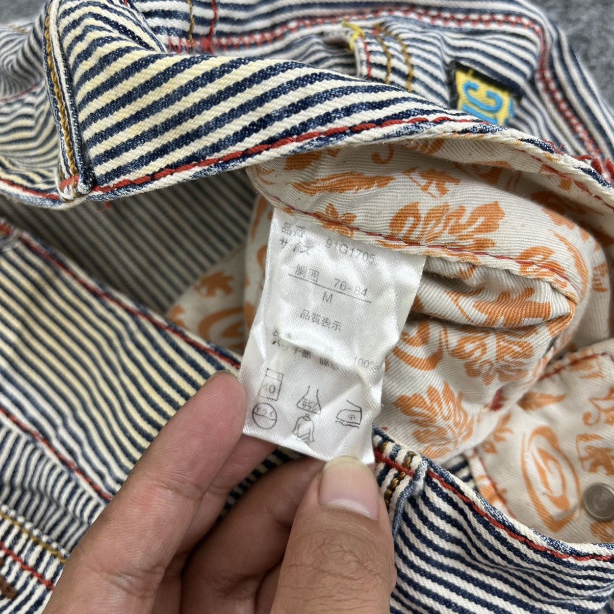 Japanese Brand Y2K Gotcha Striped Distressed Jeans Patchwork Size US 32 / EU 48 - 9 Thumbnail