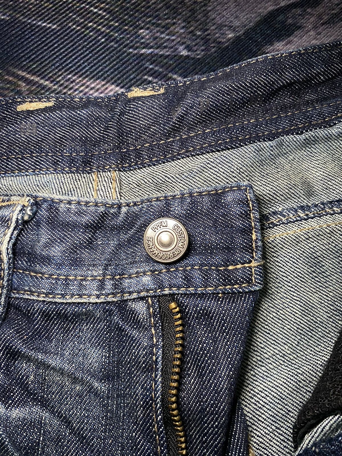 PPFM 🔥Rare Design🔥 PPFM Distressed Straight Denim Pants Size US 31 - 5 Thumbnail