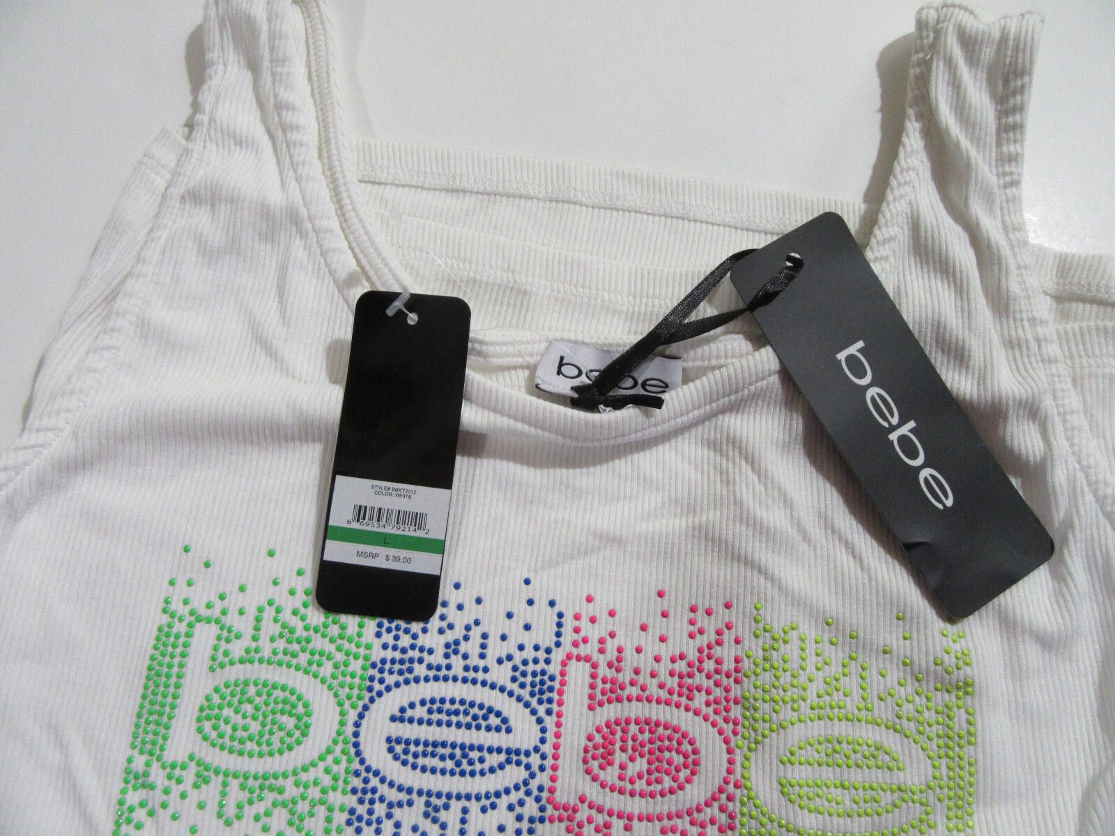 United Colors Of Benetton Bebe Rainbow Dot Logo Tank Top White Size Large NEW Size L / US 10 / IT 46 - 3 Thumbnail