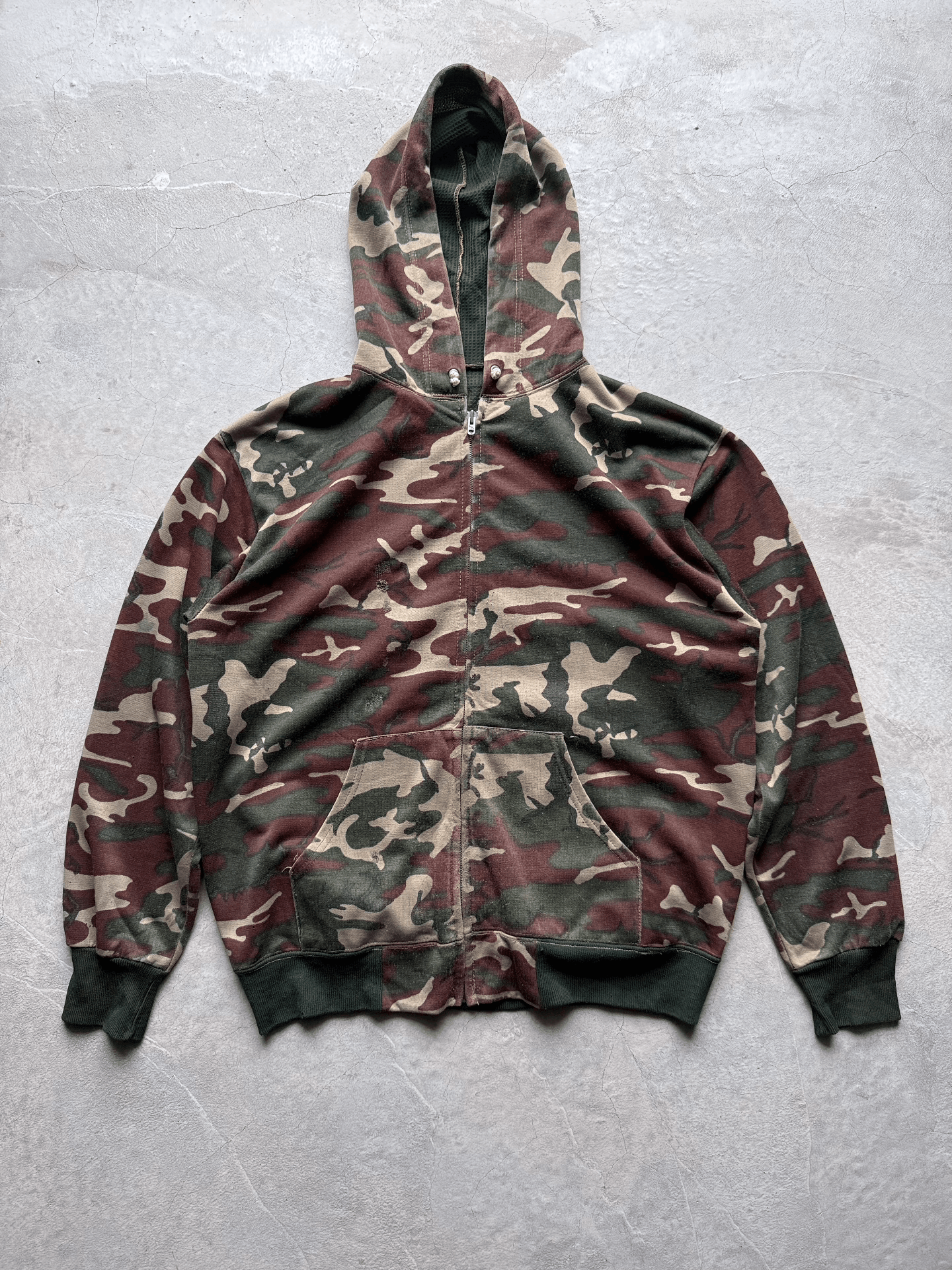 Vintage Vintage 70s Camouflage Zip Hoodie Size US L / EU 52-54 / 3 - 1 Thumbnail