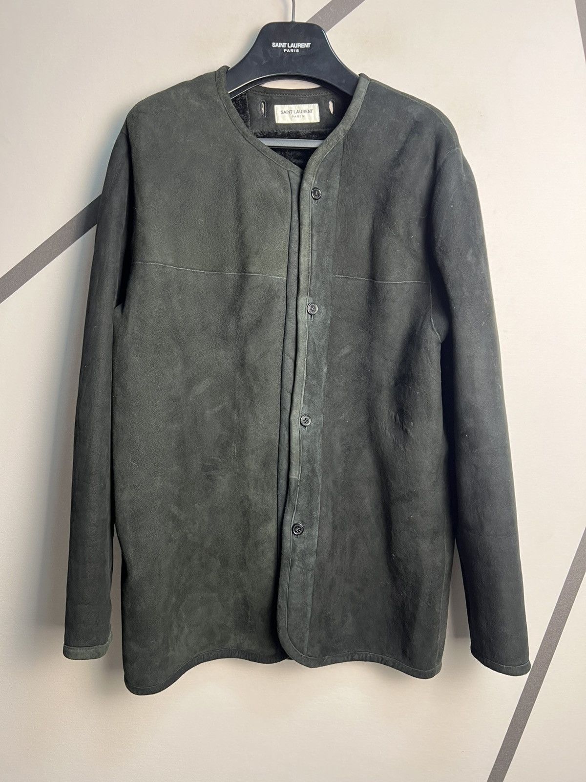 Saint Laurent Paris Leather Coat with Shearling sz 46 Size US S / EU 44-46 / 1 - 8 Thumbnail