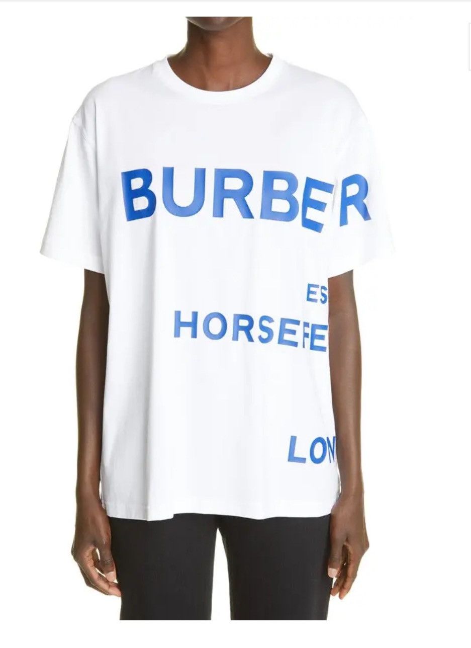 Burberry Carrick Horseferry Logo Graphic Cotton Tee (M)