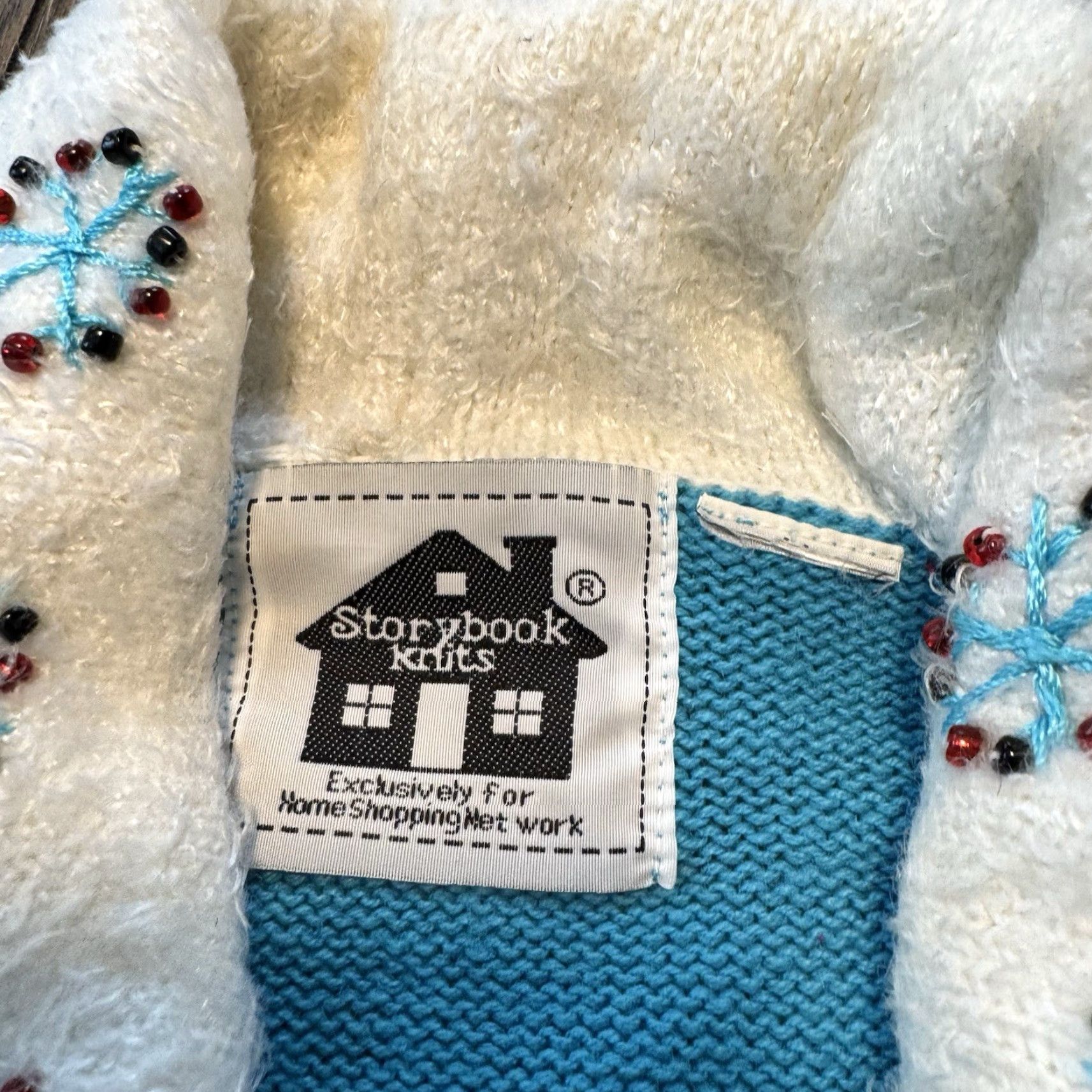 Vintage VINTAGE Storybook Knits Christmas Button Sweater Women’s M Snowman Winter Cardigan Knits Beaded Embroidered Blue Navy M Size M / US 6-8 / IT 42-44 - 6 Thumbnail