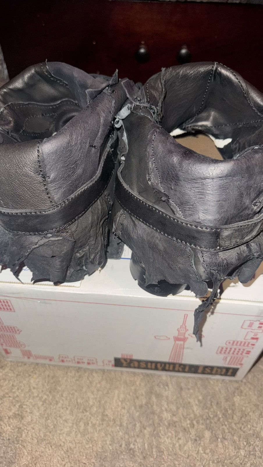 Yasuyuki Ishii Yasuyuki ishii Destruction Leather Boots Size US 10 / EU 43 - 2 Thumbnail