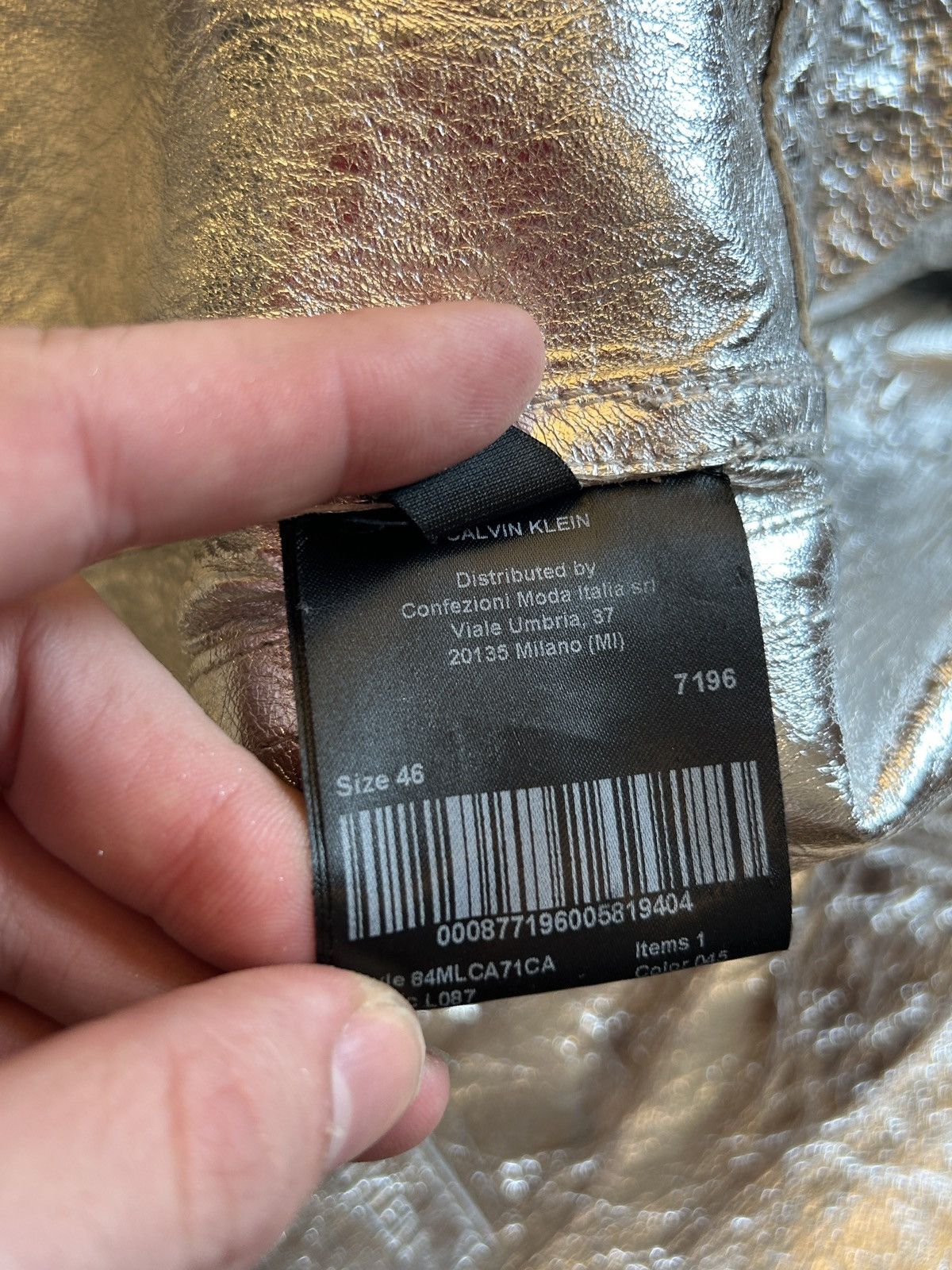 Calvin Klein 205W39NYC × Raf Simons 1/1 FW18 Silver Leather Parka Size US S / EU 44-46 / 1 - 18 Thumbnail