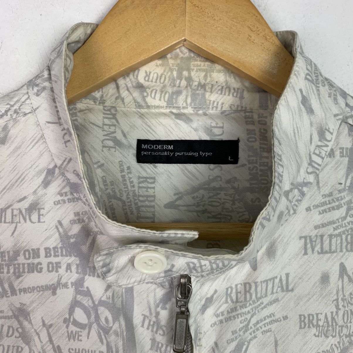 Designer × Vintage Vintage Moderm Printed Full Zip Shirt Size US L / EU 52-54 / 3 - 3 Thumbnail