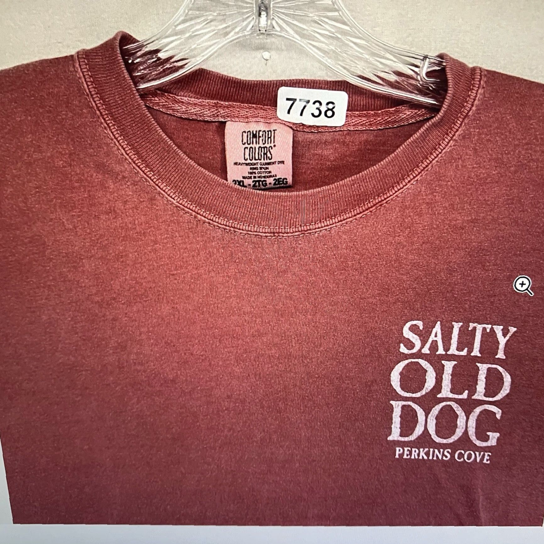 Vintage Vintage Salty Old Dog Perkins Cove T-Shirt Men 2XL Crew Neck Graphic Print Red Cotton Nautical Retro Size US XXL / EU 58 / 5 - 6 Thumbnail