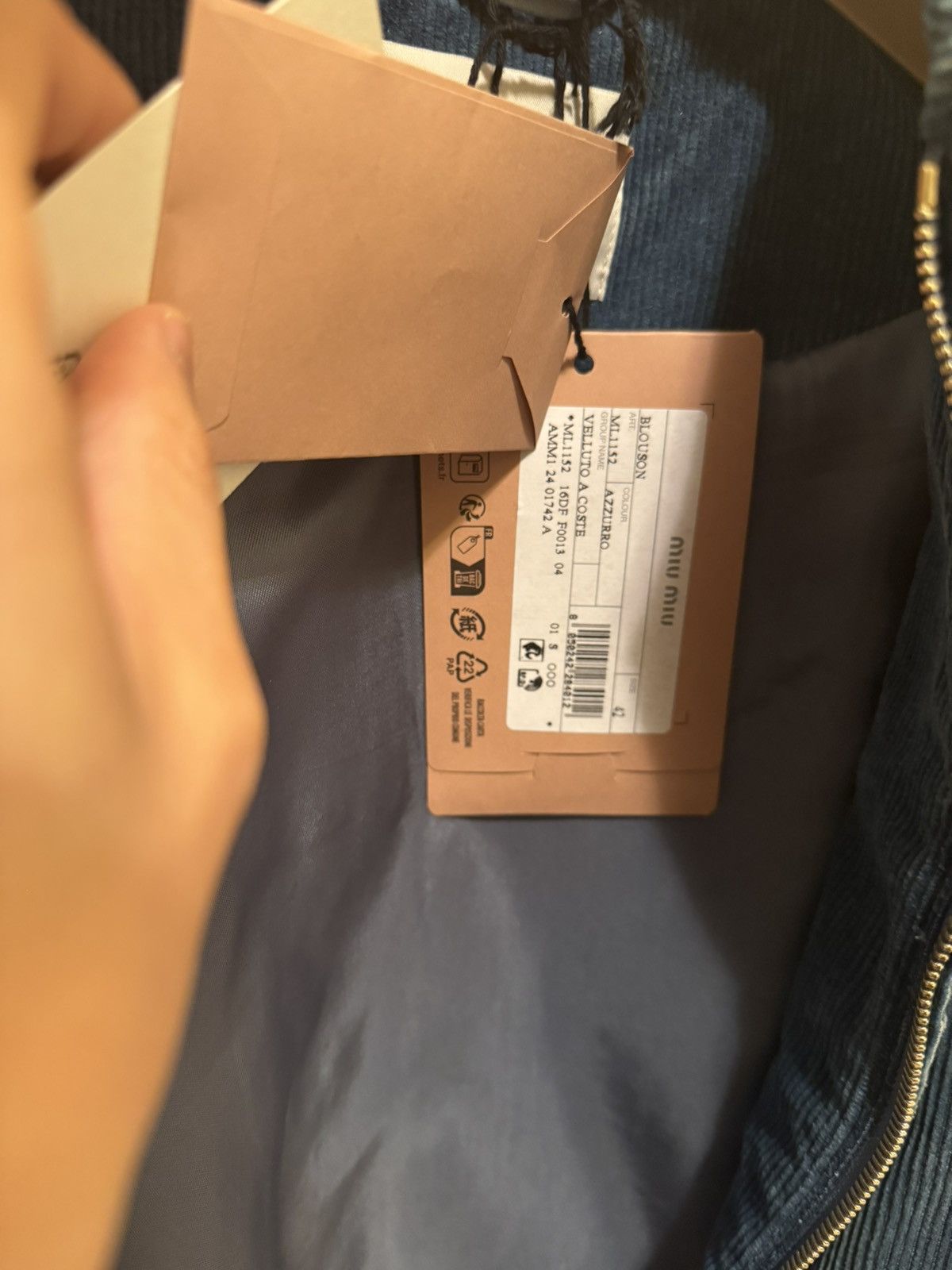Miu Miu Miu Miu Denim Corduroy Bomber Jacket Size M / US 6-8 / IT 42-44 - 11 Thumbnail