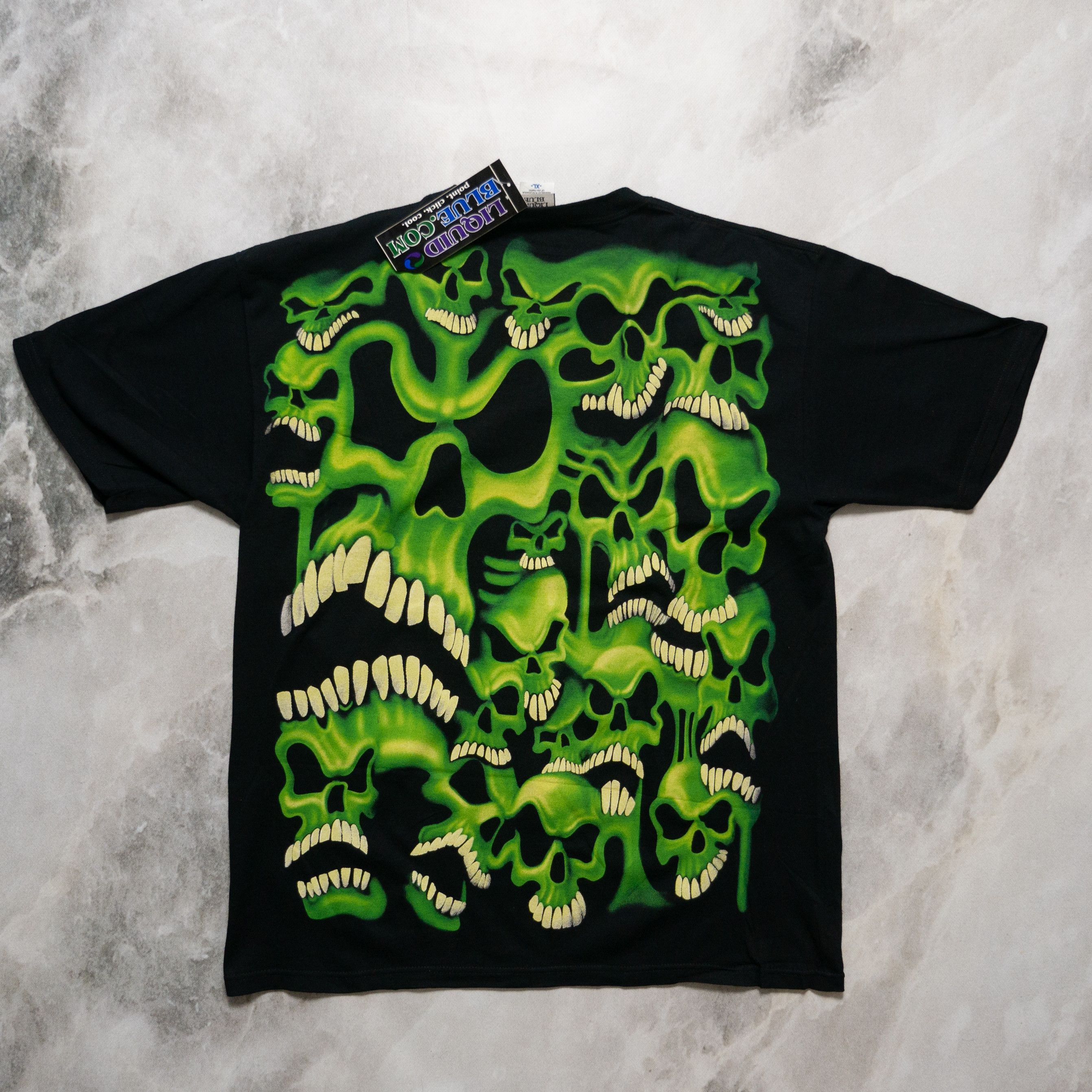 Liquid Blue × Vintage Vintage Liquid Blue 2006 Skull Pile Rare Green Deadstock XL Size US XL / EU 56 / 4 - 2 Thumbnail