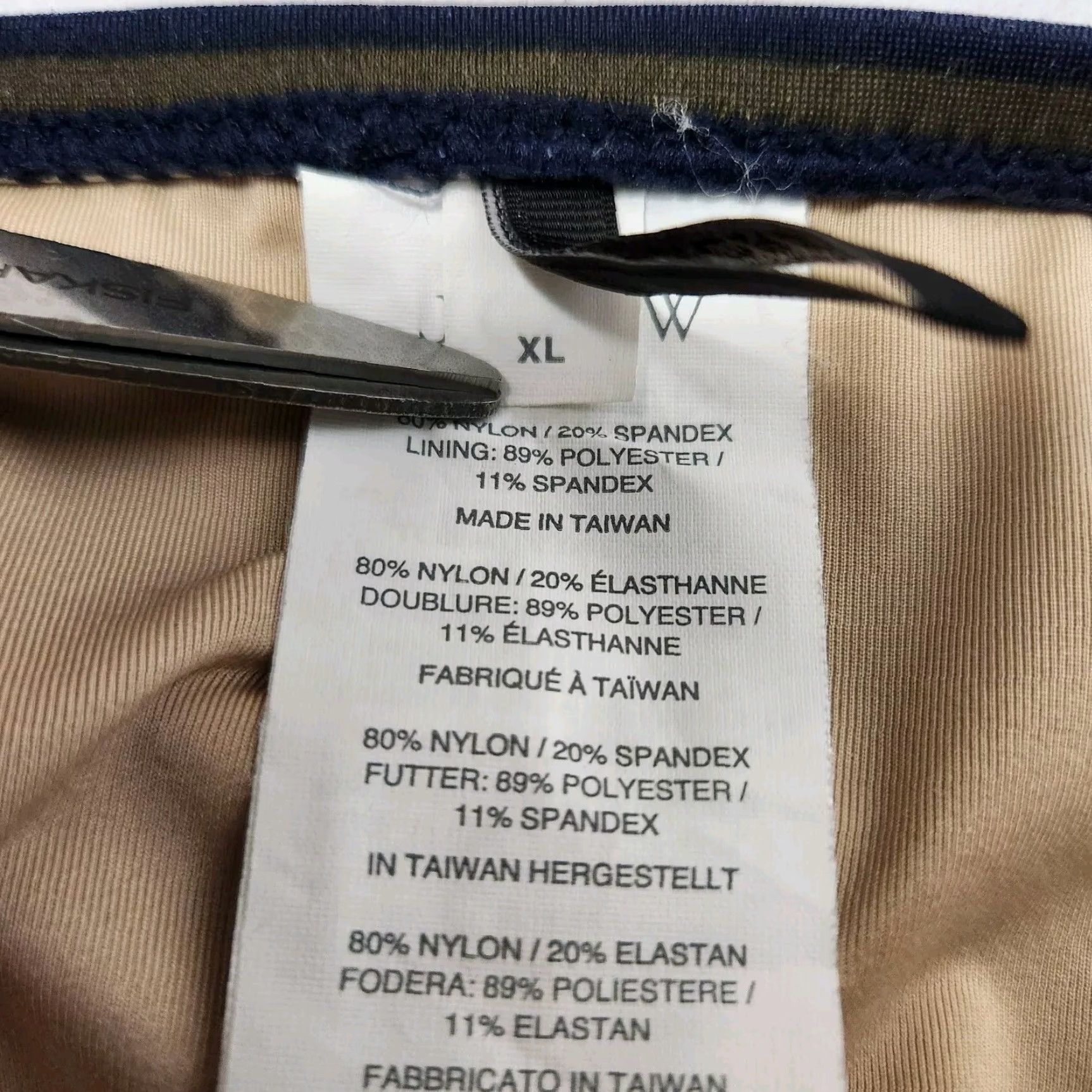 J.Crew J.CREW Bikini Swim Bottoms Womens Olive/Navy Striped XL Ruched Ties Lined Mid Rise Beach Classic Preppy Bottoms Womens Size ONE SIZE - 7 Thumbnail