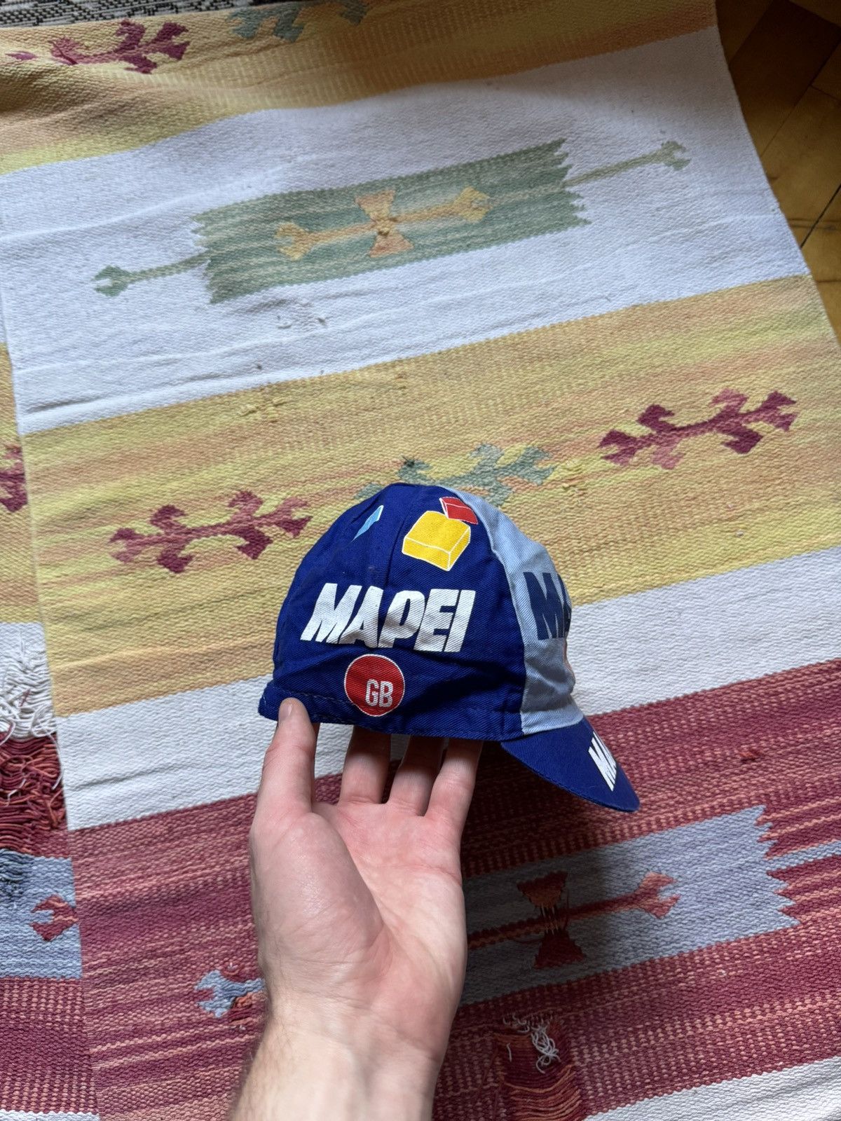 Vintage Vintage 80-90’s Mapei Colnago Cycle Hat Size ONE SIZE - 2 Thumbnail