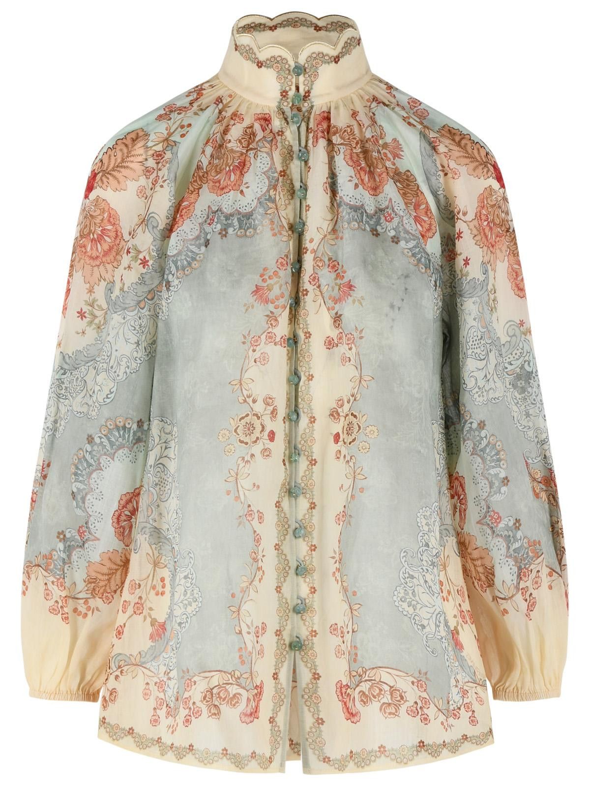 Zimmermann ZIMMERMANN 'Daylight' Multicoloured Ramie Blouse Size XS / US 0-2 / IT 36-38 - 1 Thumbnail