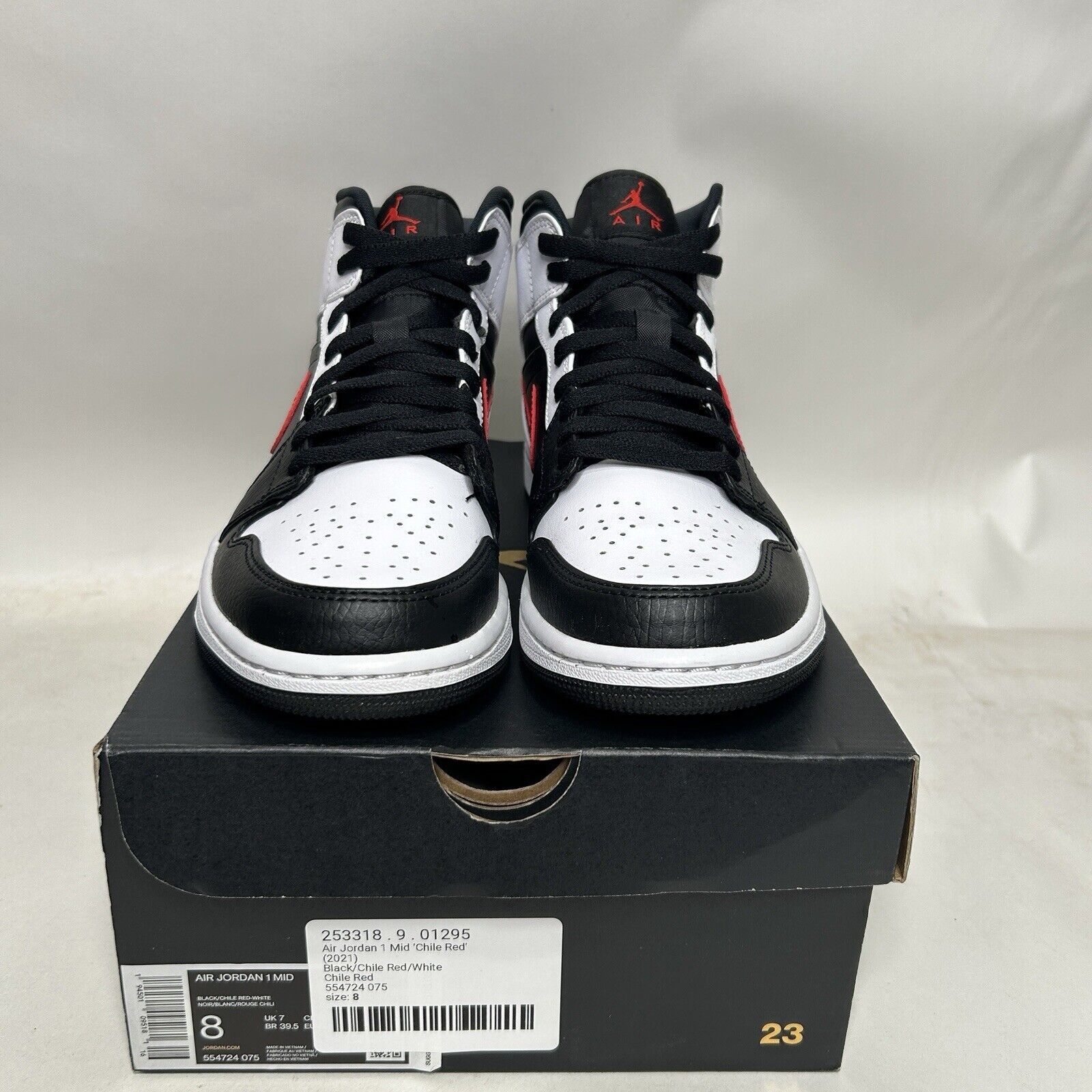 Jordan Brand Nike Shoes Air Jordan 1 Mid Retro “Chile Red” 2024 Size US 8 / EU 41 - 2 Thumbnail