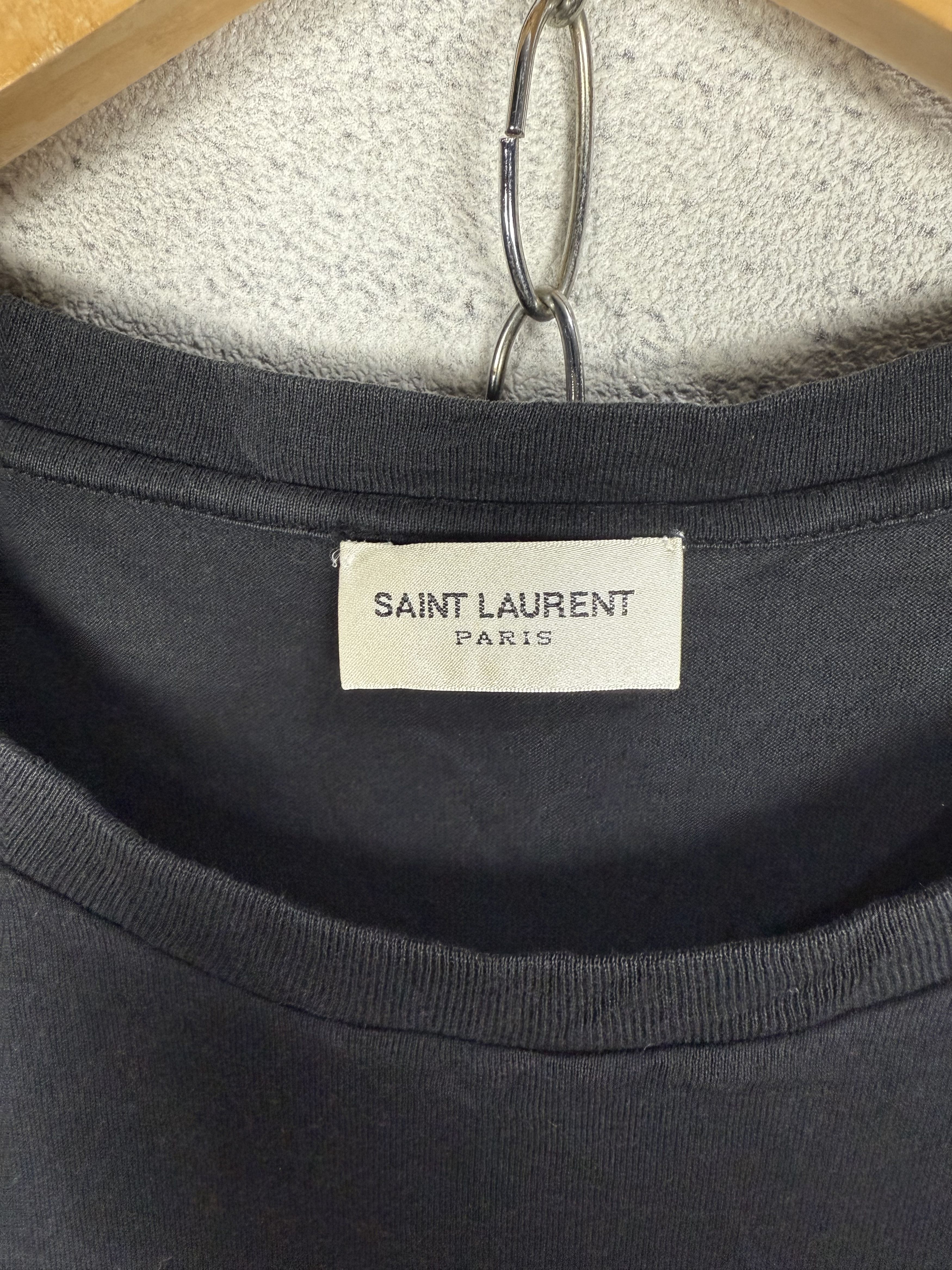 Saint Laurent Paris Saint Laurent Paris Center Logo Tshirt Size US S / EU 44-46 / 1 - 3 Thumbnail