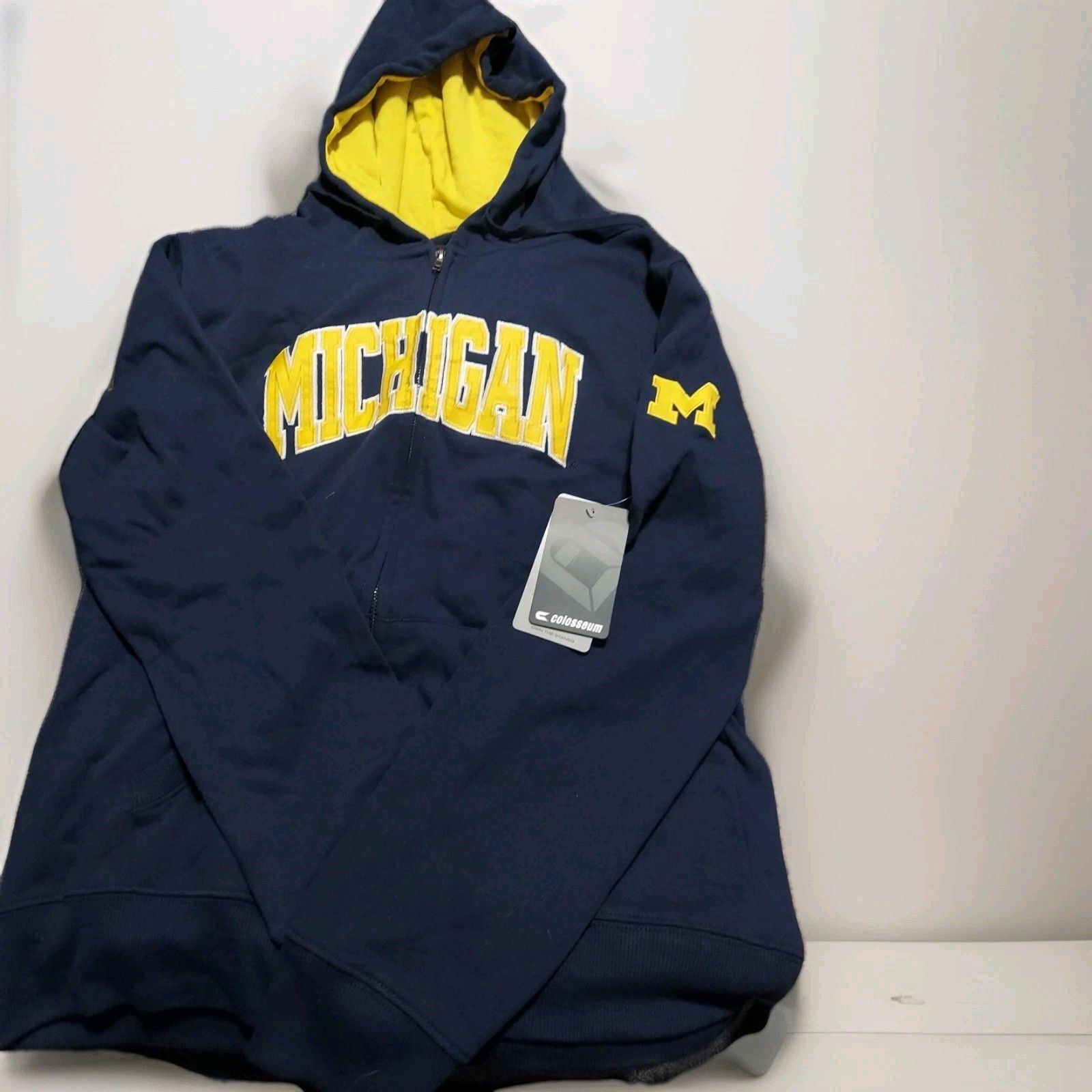 Colosseum Athletics NWT Womens Colosseum University Of Michigan Zip Hoodie NCAA Size L / US 10 / IT 46 - 1 Thumbnail