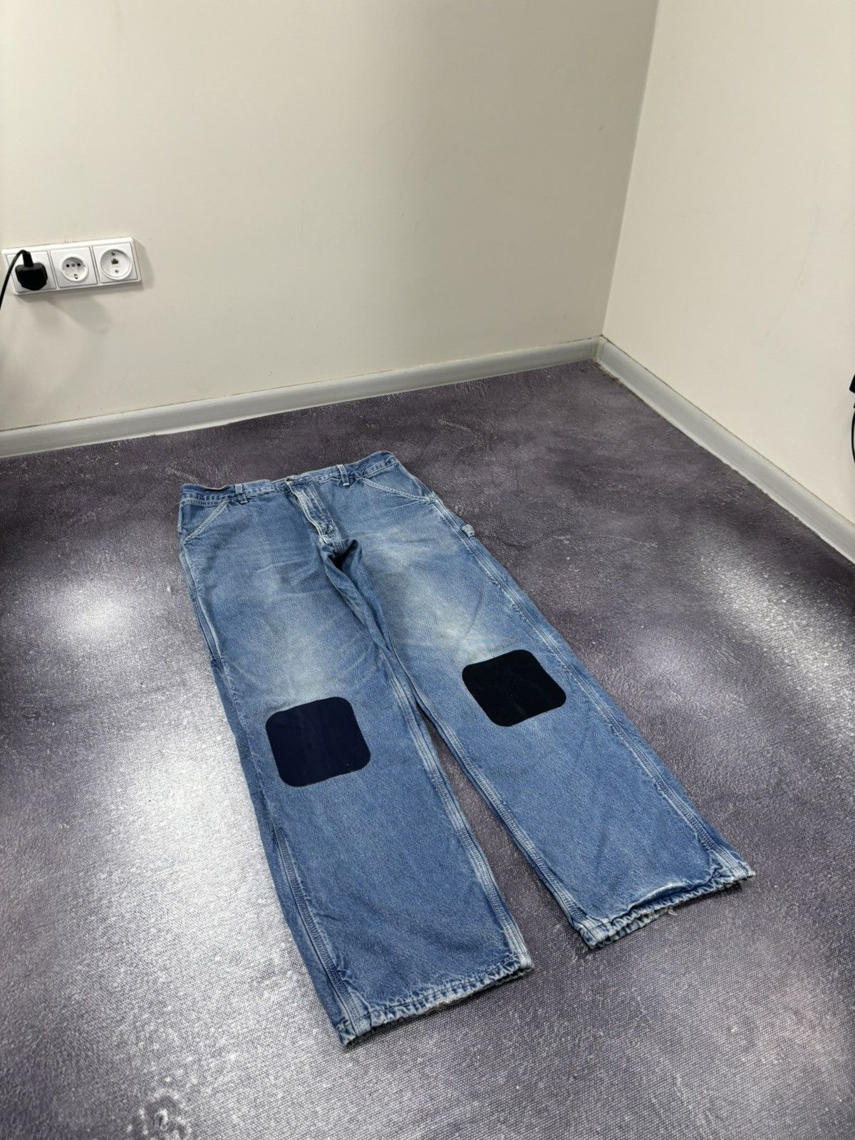 Carhartt Vintage 90s Carhartt USA Blue Insulated Denim Baggy Jeans Size US 36 / EU 52 - 9 Thumbnail