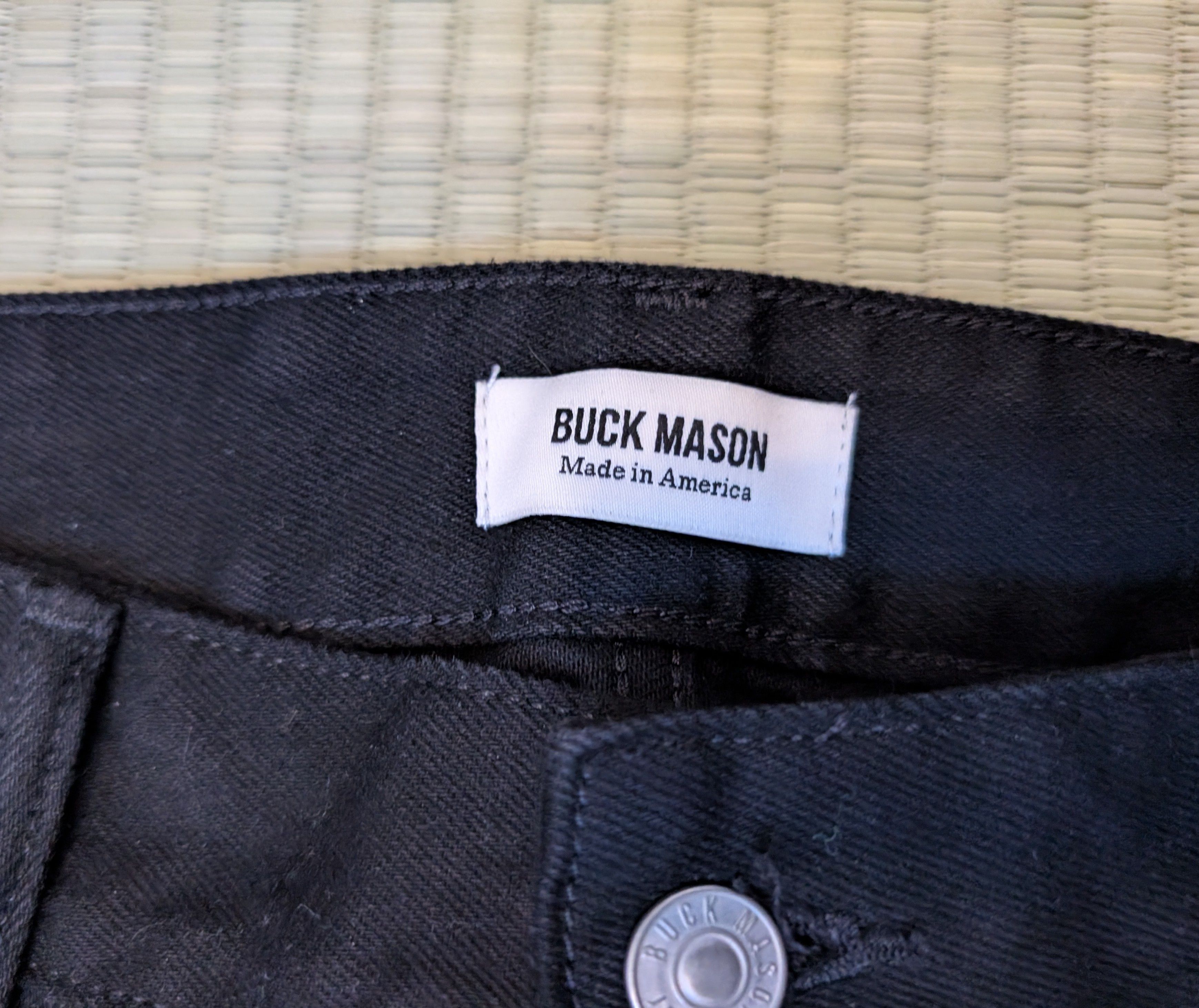 Buck Mason Buck Mason Slim Fit 14 oz. Black Denim Jeans Made in USA Size US 33 - 3 Thumbnail