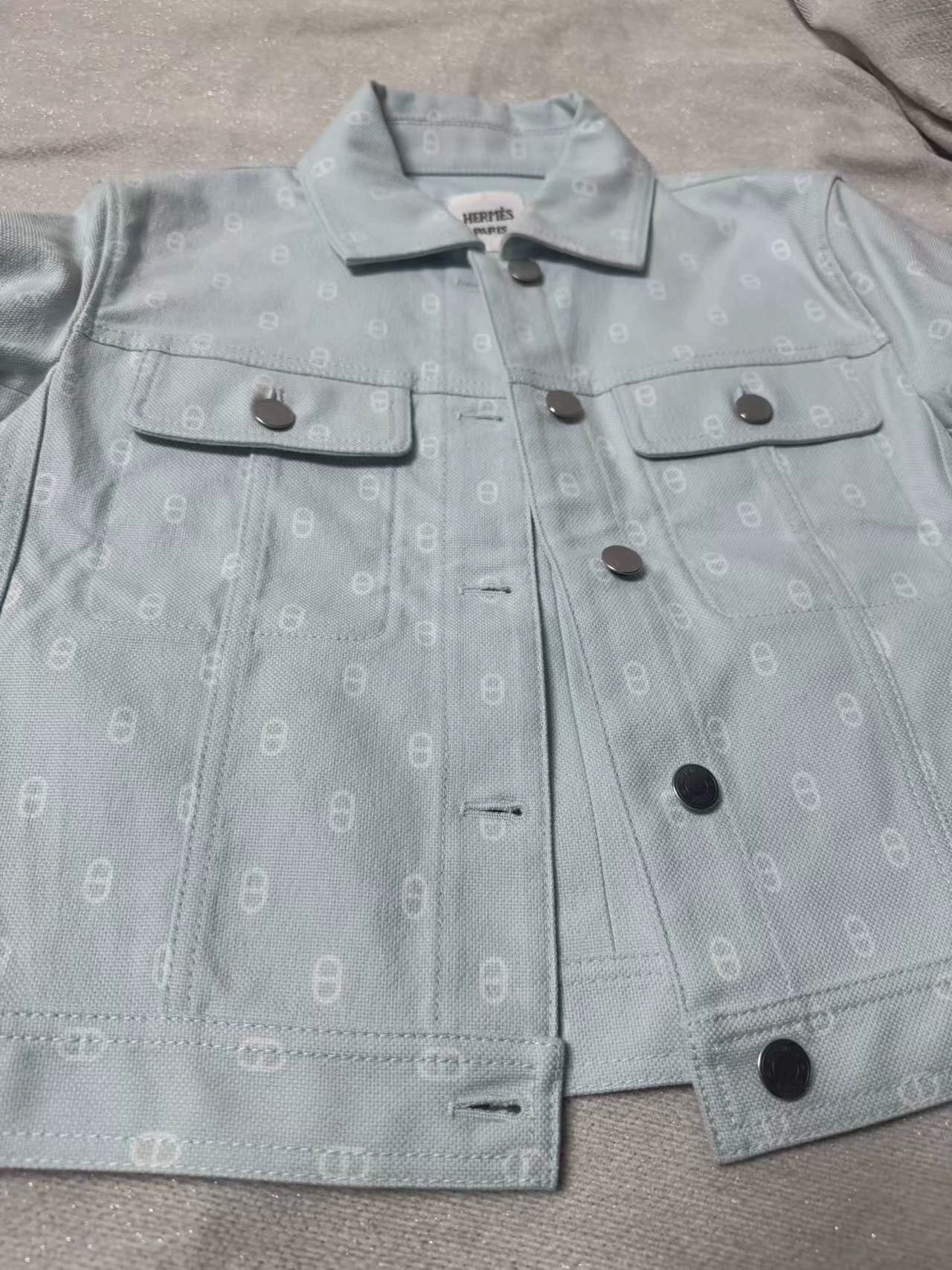 Hermes Hermès 25 Denim Jacket 38 Authentic New With Tags Size S / US 4 / IT 40 - 2 Thumbnail