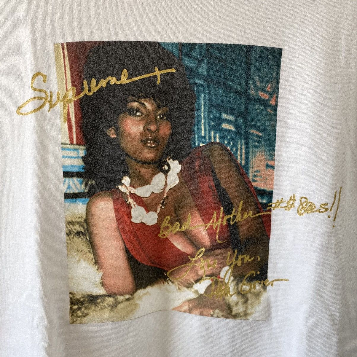 Supreme Supreme Pam Grier T-Shirt White 2012 Size US XL / EU 56 / 4 - 3 Thumbnail