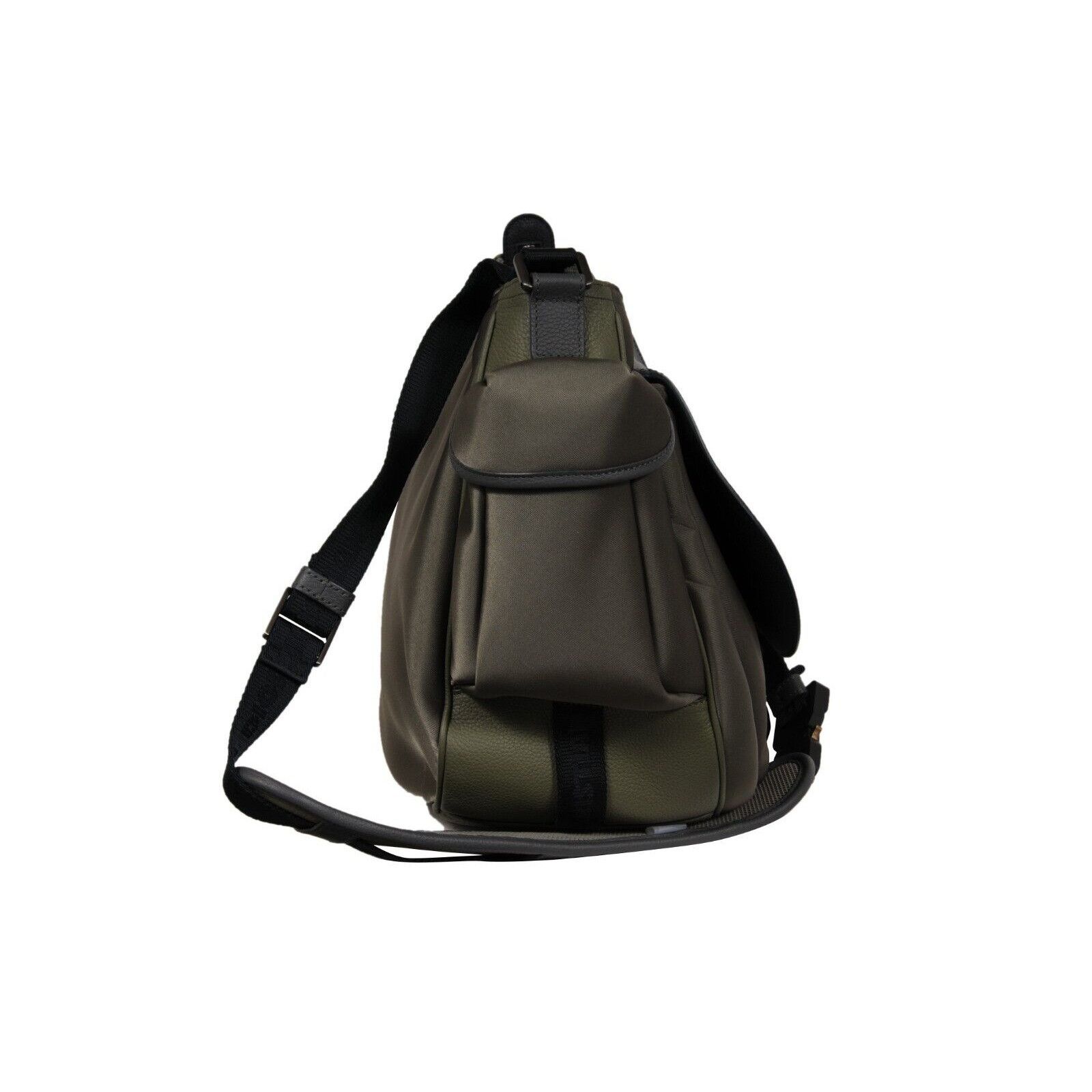 Dior × Sacai Saddle Messenger Bag Olive Green Navy Blue Leather Size ONE SIZE - 13 Thumbnail