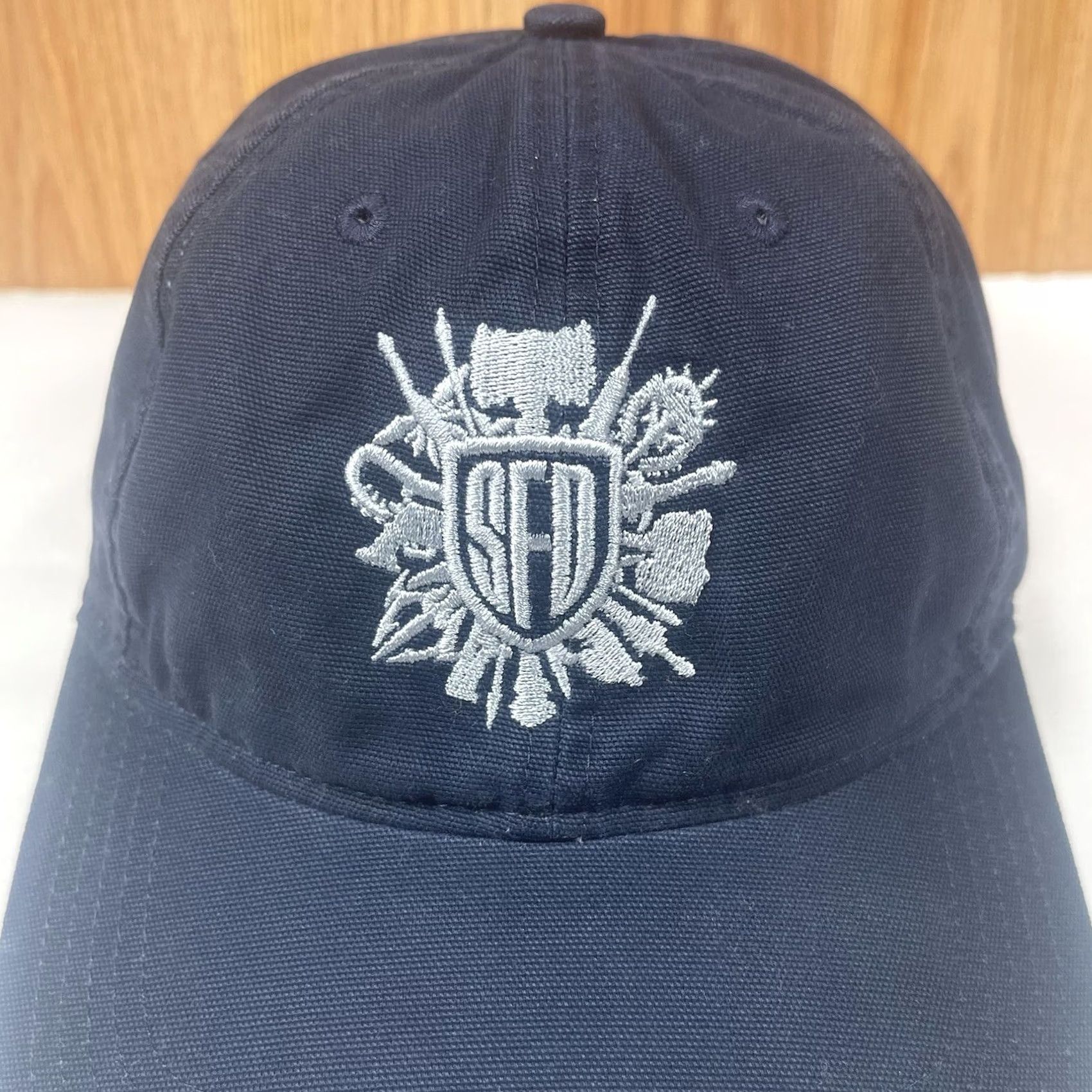 Carhartt Carhartt Hat Adult Navy Blue SFD Embroidered StrapBack Baseball Cap Size ONE SIZE - 3 Thumbnail