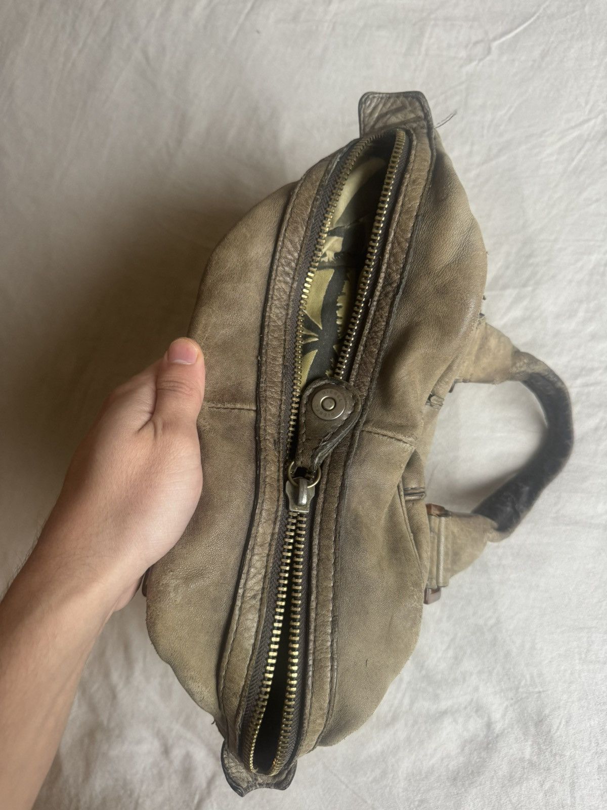Diesel Diesel archive moto leather handbag khaki Size ONE SIZE - 3 Thumbnail