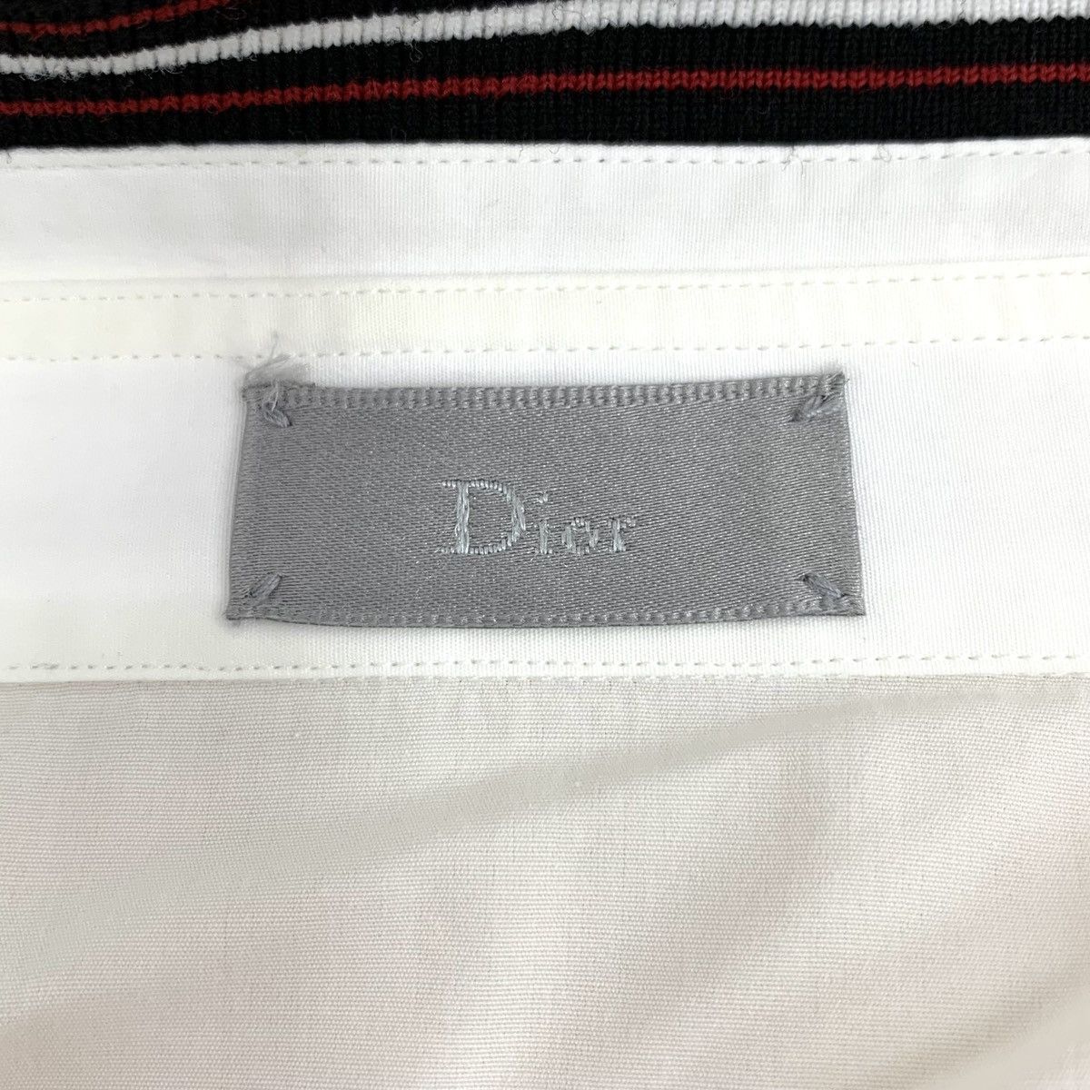Dior Dior White Striped Webbing Cotton Long Sleeve Shirt K26WX Size US XS / EU 42 / 0 - 5 Thumbnail