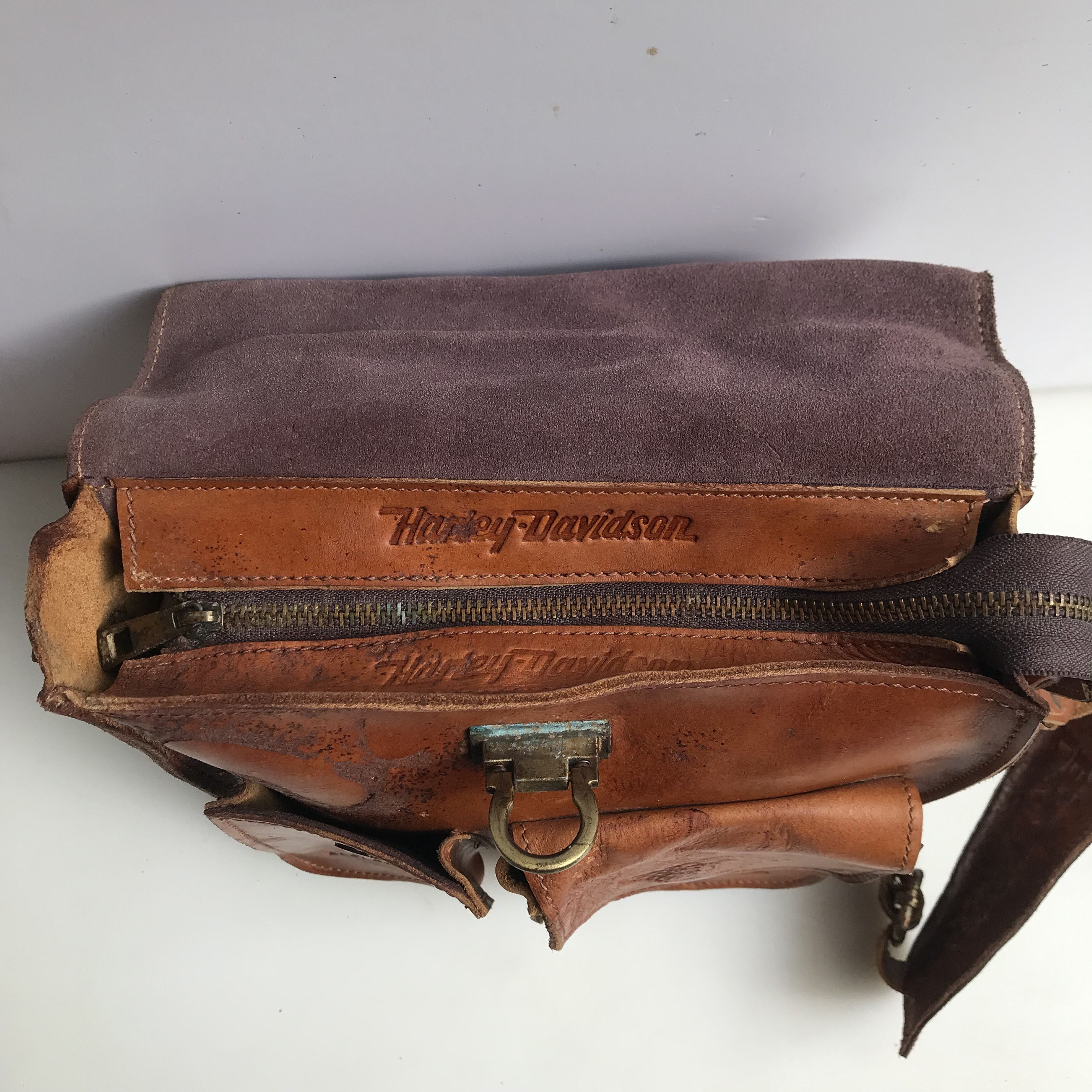 Harley Davidson Vintage Harley Davidson shoulder mesengger postman bag Leat Size ONE SIZE - 10 Thumbnail
