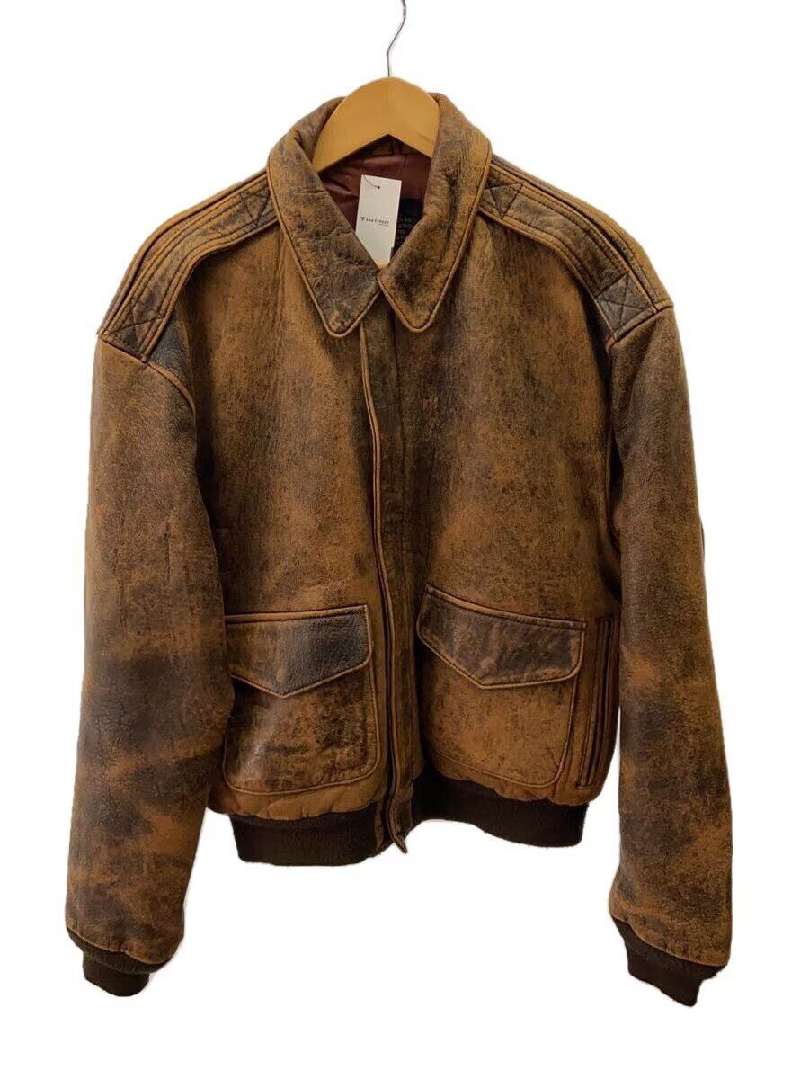 Avirex Avirex Plain Leather Flight Jacket Brown Size US S / EU 44-46 / 1 - 1 Thumbnail