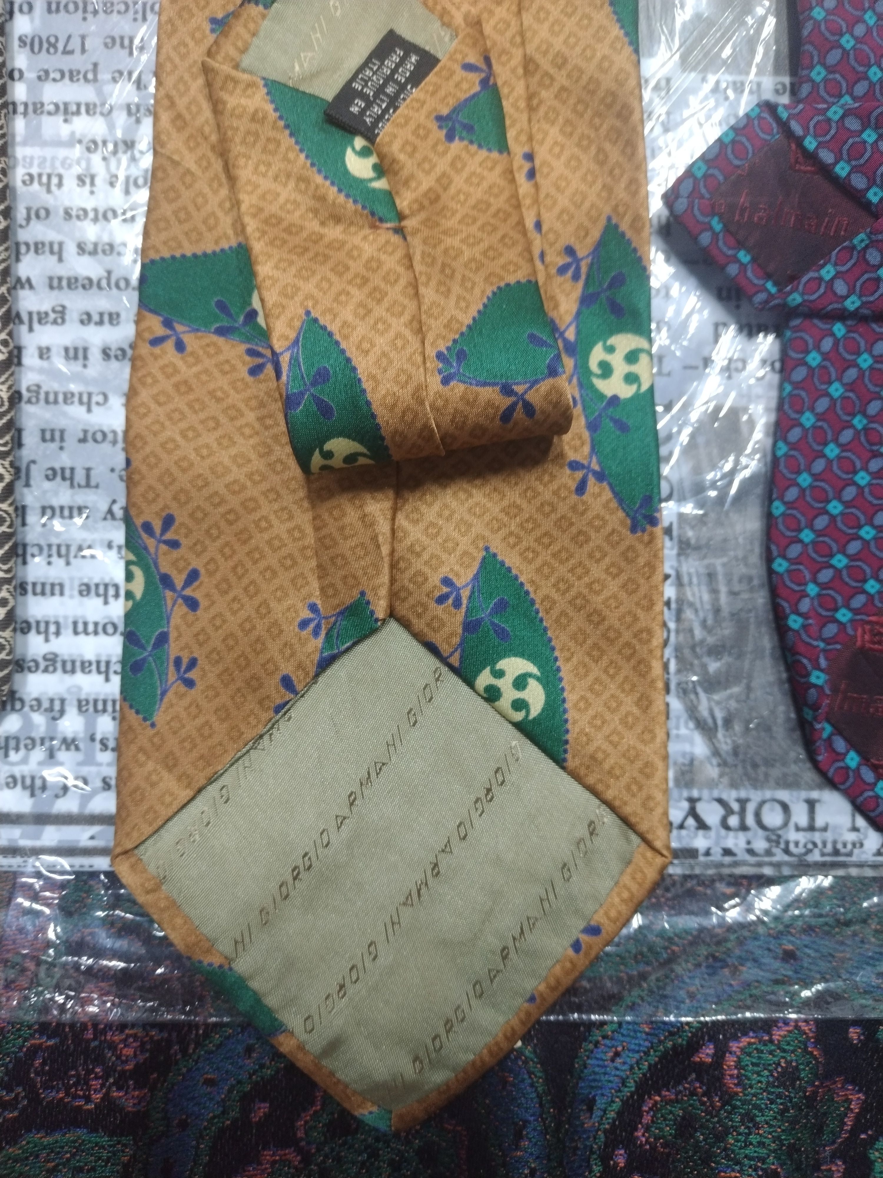 The Tie Bar × Vintage Lot of 3 VTG CELINE GIORGIO ARMANI & PIERRE BALMAIN NECKTIE Size ONE SIZE - 4 Thumbnail