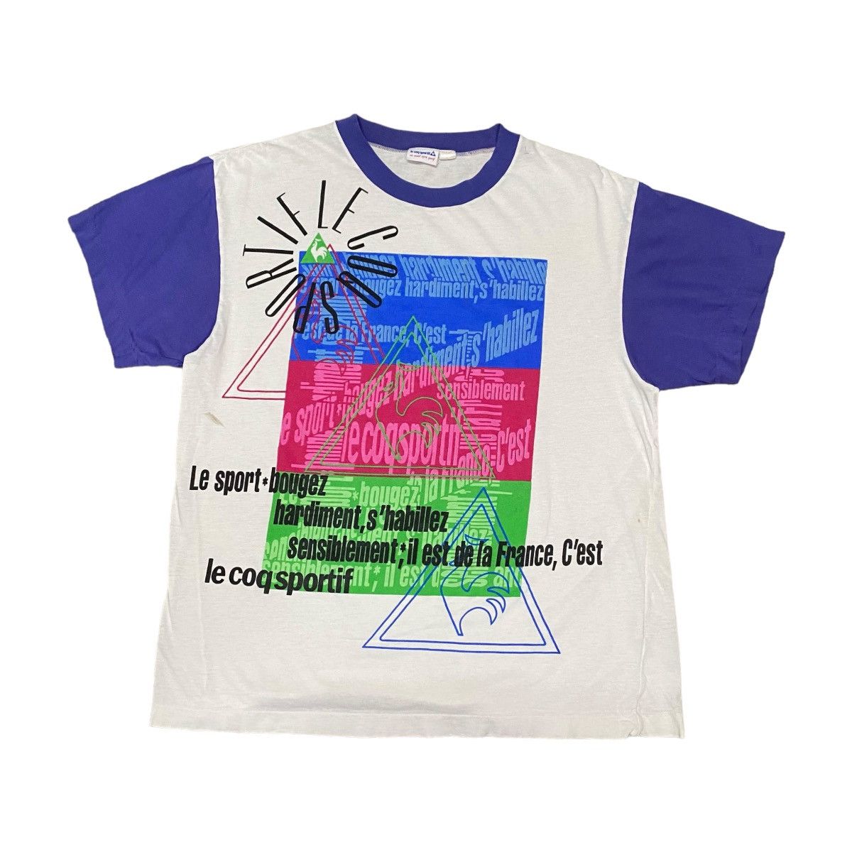 Le Coq Sportif × Vintage Vintage 90’s Le coq Sportif Sportswear T Shirt Size US M / EU 48-50 / 2 - 1 Thumbnail