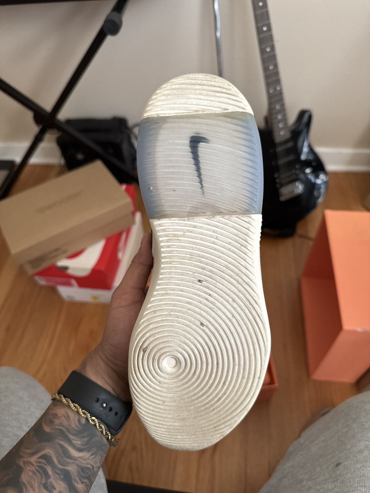 Fear of God × Nike Nike Air Fear Of God 1 SA Light Bone Black Size US 8.5 / EU 41-42 - 7 Thumbnail
