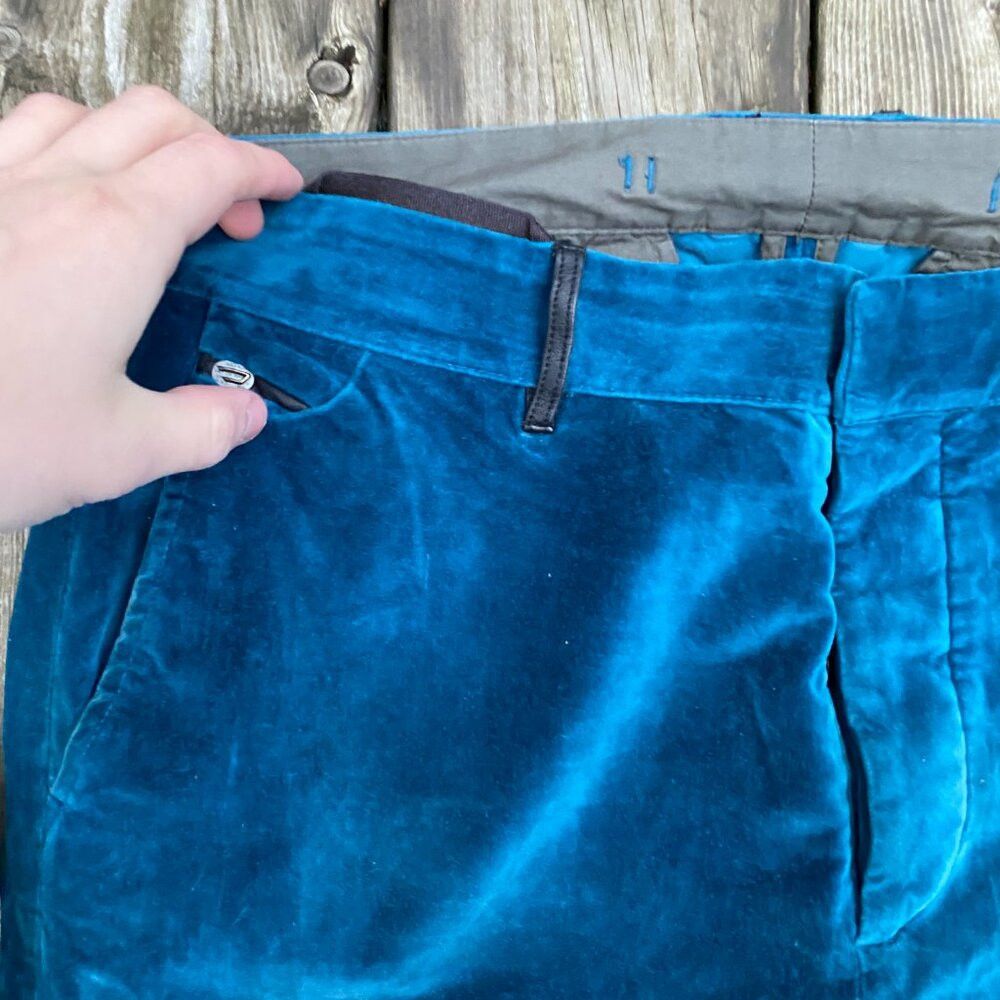 Diesel RARE Velvet Diesel Jeans Pants Size 32 Blue Velour Dress Pa Size US 32 / EU 48 - 7 Thumbnail
