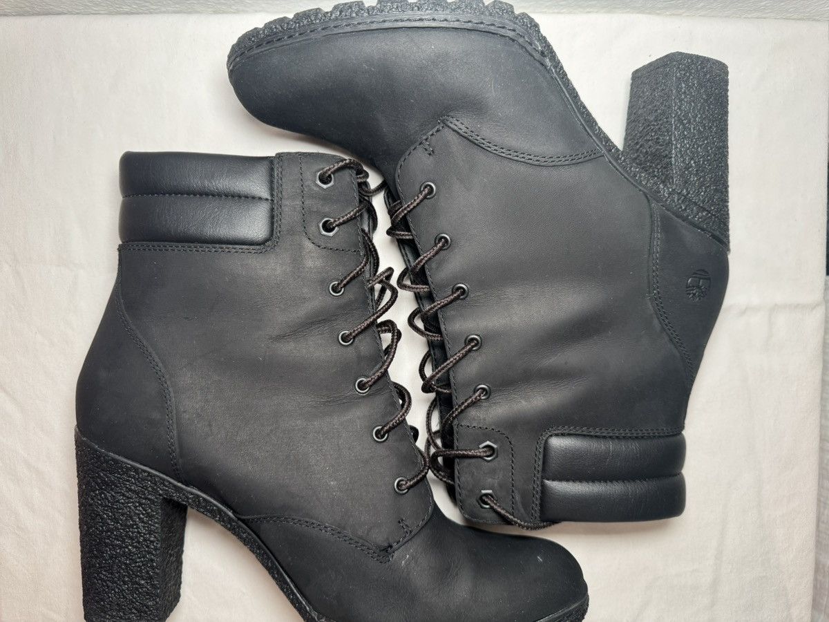 Timberland Timberland black leather ankle boots with a 3 inch heel Size US 11 / IT 41 - 3 Thumbnail