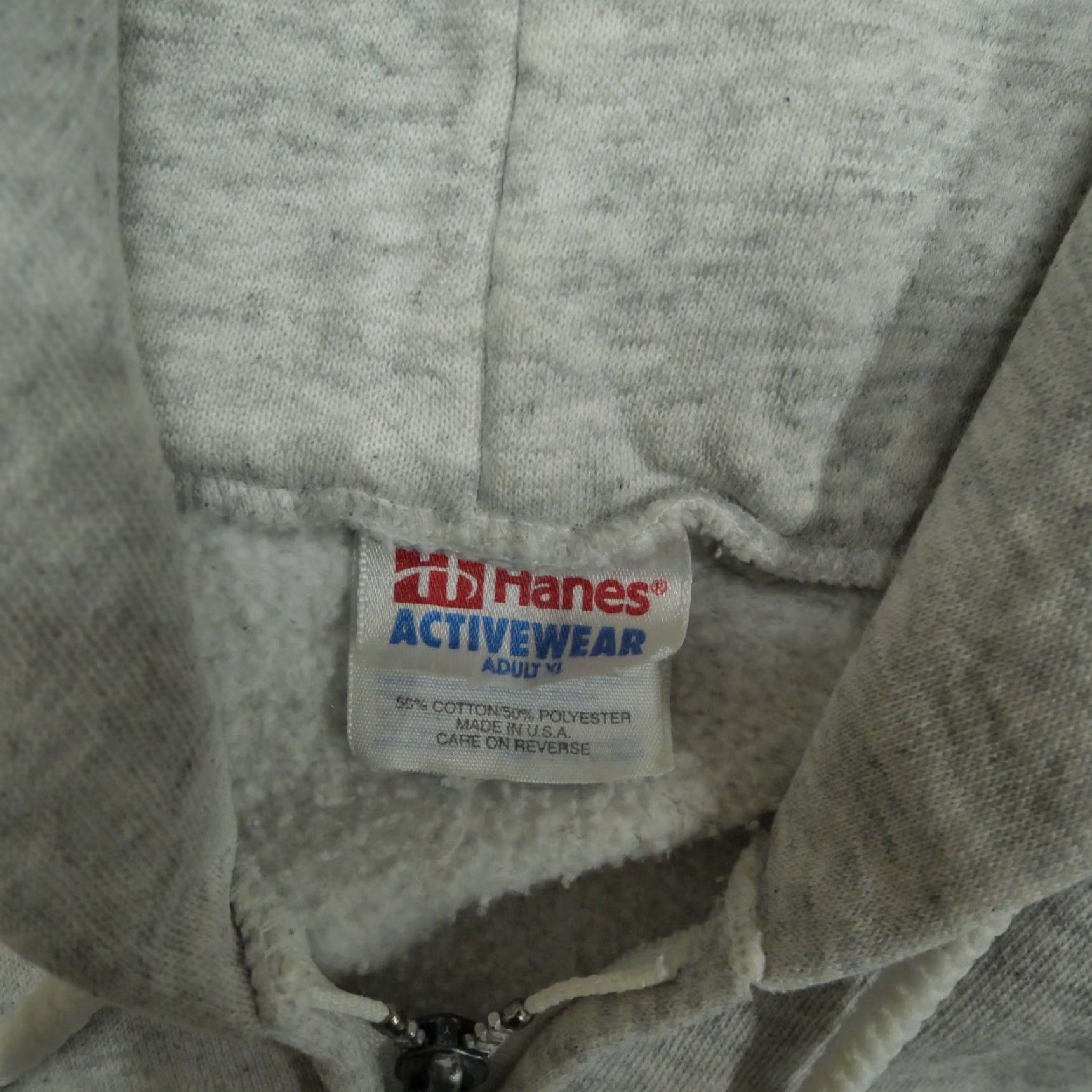 Hanes VINTAGE Hanes Hoodie Adult Mens XL Gray 90s Full Zip Size US XL / EU 56 / 4 - 7 Thumbnail