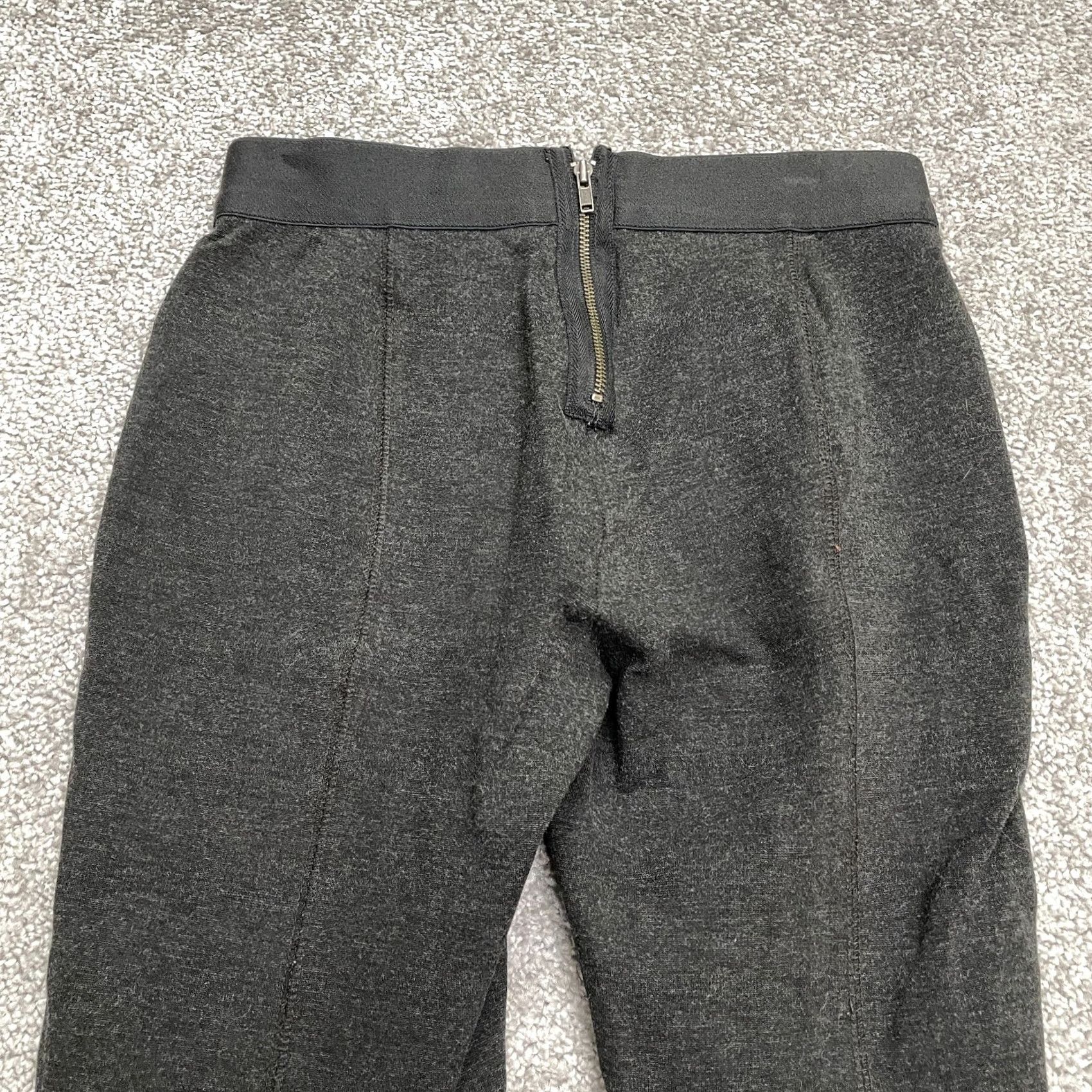 J.Crew J.Crew Compression Leggings Womens 00R Gray Mid Rise Stretch Zip 24x29 - Leggings, Activewear, Cross Training, Yoga, Walking, School, Travel Size 24" / US 00 / IT 34 - 3 Thumbnail