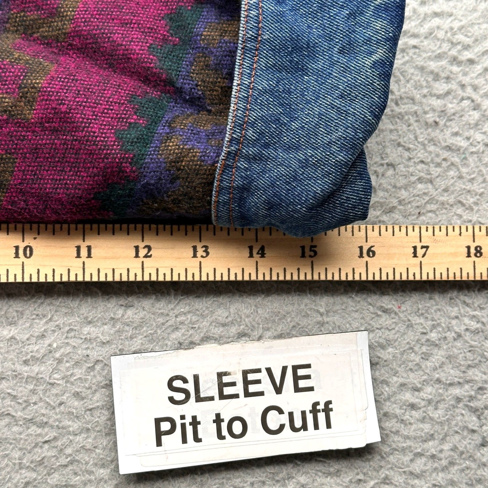 Denime VINTAGE Outbrook Denim Southwestern Aztec Lined Chore Coat Jacket Women Large Size L / US 10 / IT 46 - 4 Thumbnail