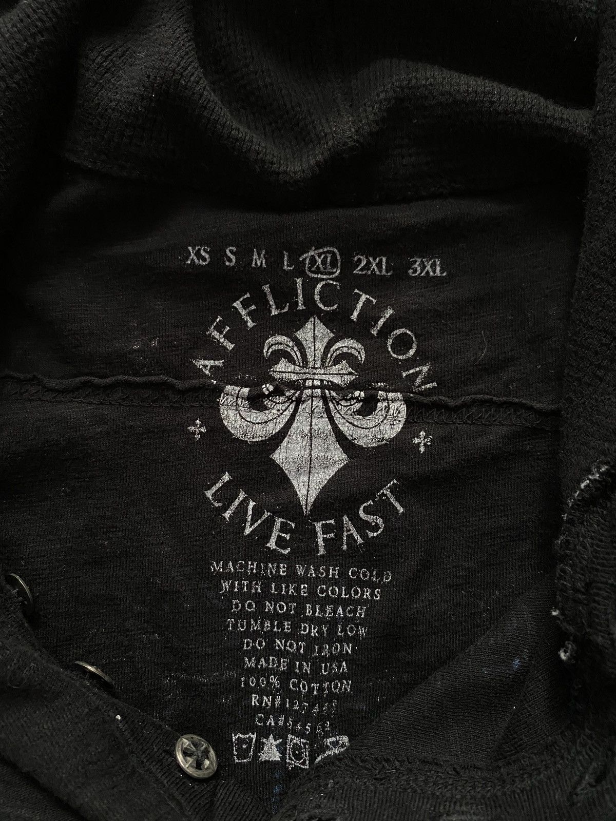 Affliction Affliction Live Fast T Shirt Long Sleeve Logo Spell Out Size US XL / EU 56 / 4 - 10 Thumbnail