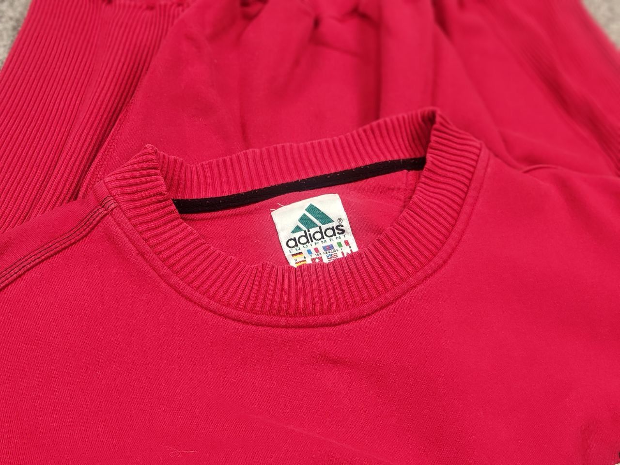 Adidas Vintage 90's Adidas Equipment Logo red Crew neck Sweatshirt Size US L / EU 52-54 / 3 - 13 Thumbnail