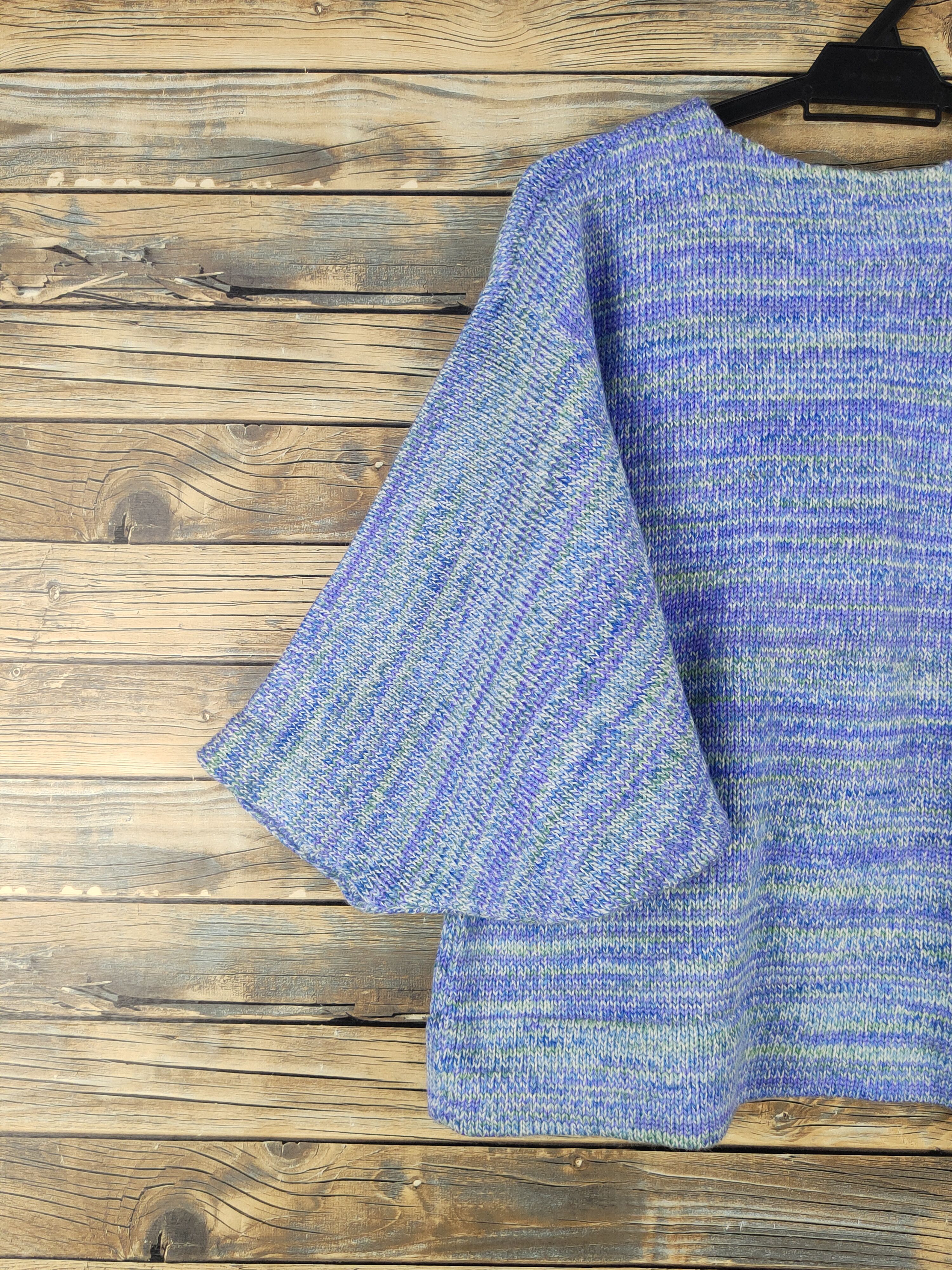 Homespun Knitwear × Japanese Brand Japan vintage kimono Purple Knitwear Cardigan #W1674 Size S / US 4 / IT 40 - 9 Thumbnail