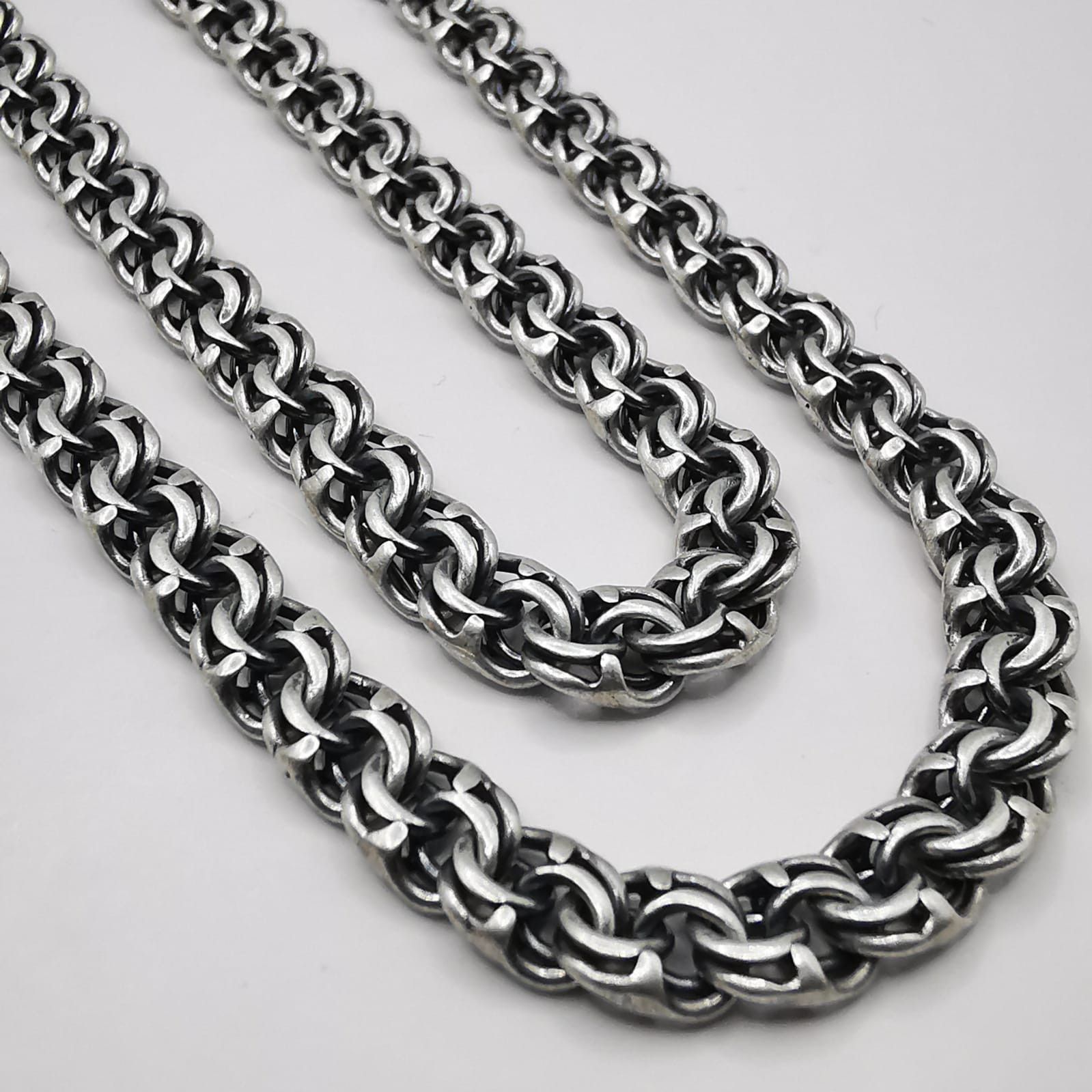 Sterling Silver Vintage Jewelry Chain, 925 Sterling Silver, Signed 28,28g Size ONE SIZE - 2 Thumbnail