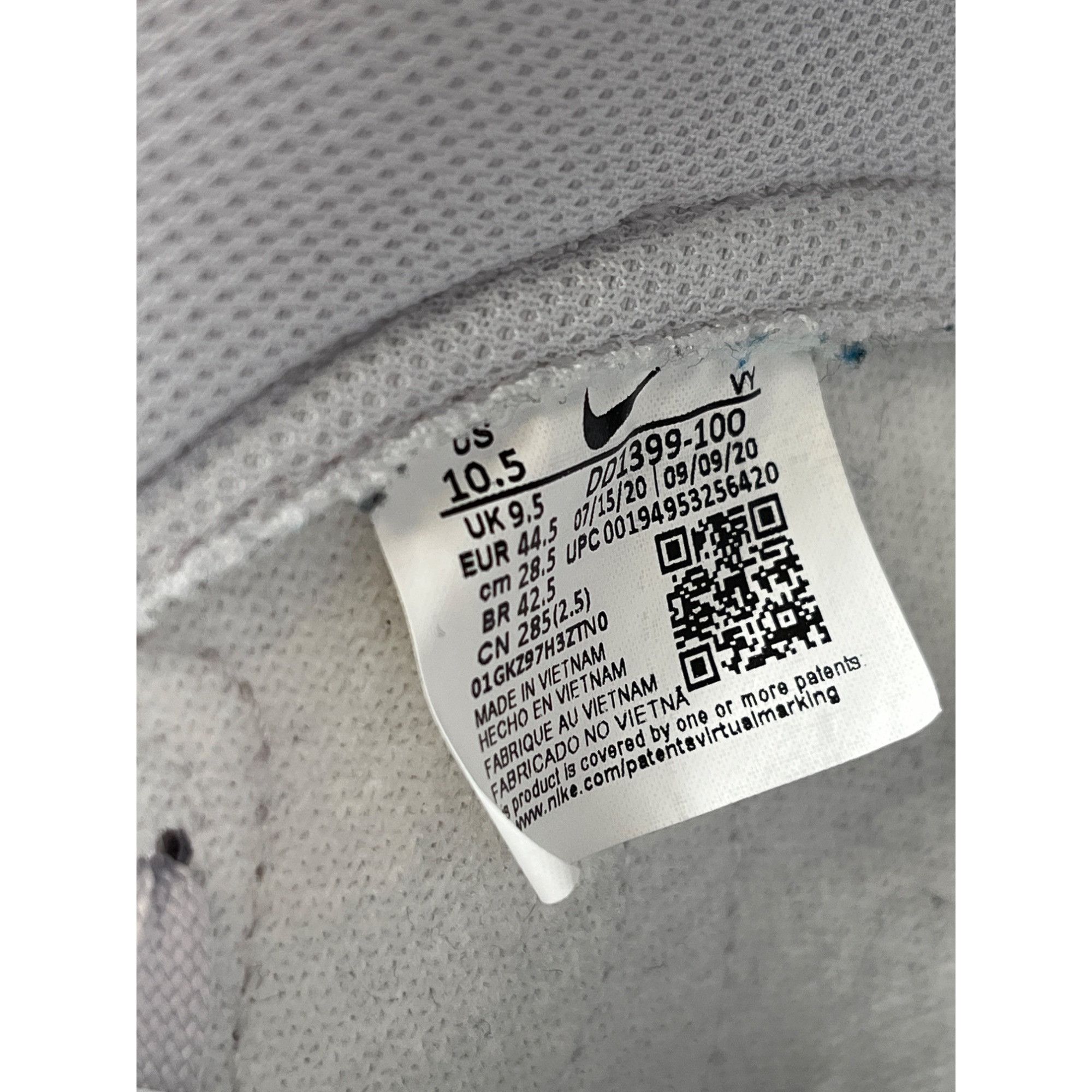 Nike Nike Mens White Gray Dunk High Retro Sneakers Size 10.5 SKU Size US 10.5 / EU 43-44 - 8 Thumbnail