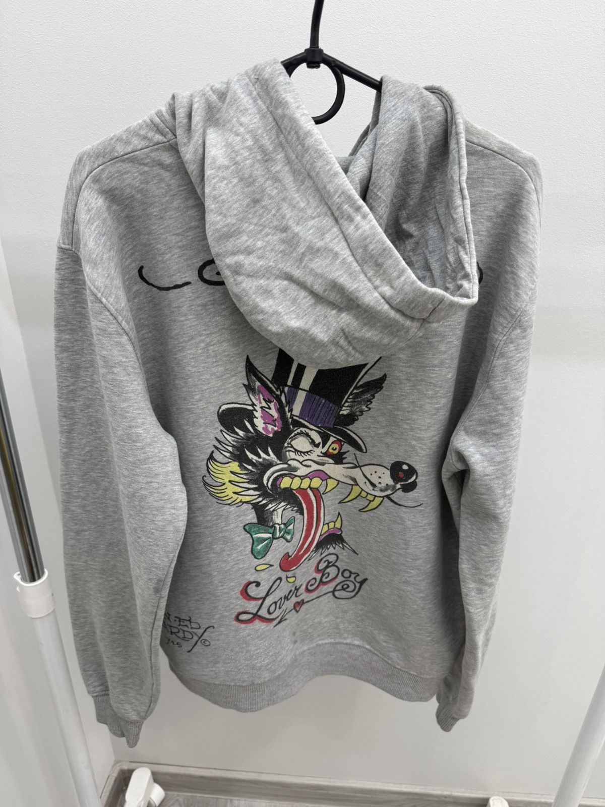 Christian Audigier × Ed Hardy × Vintage Vintage Y2K Ed Hardy Wolf Printed Tattoo Zip Hoodie Size US L / EU 52-54 / 3 - 3 Thumbnail