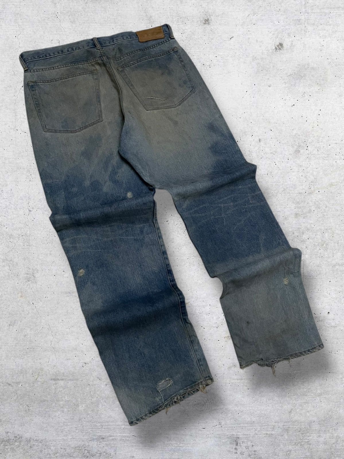Swagger VINTAGE SWAGGER OG 90S JAPAN DESIGNER MUDWASH BAGGY DENIM Size US 35 - 10 Thumbnail