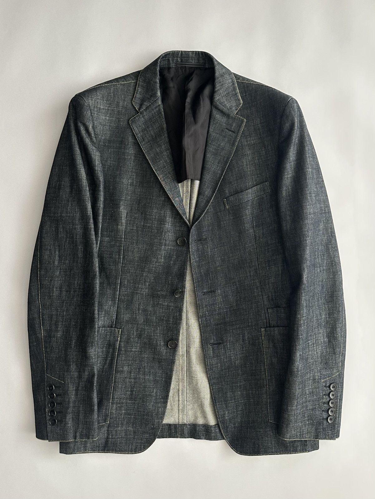 Gucci Gucci by Tom Ford Raw Denim Blazer Jacket Size US M / EU 48-50 / 2 - 4 Thumbnail