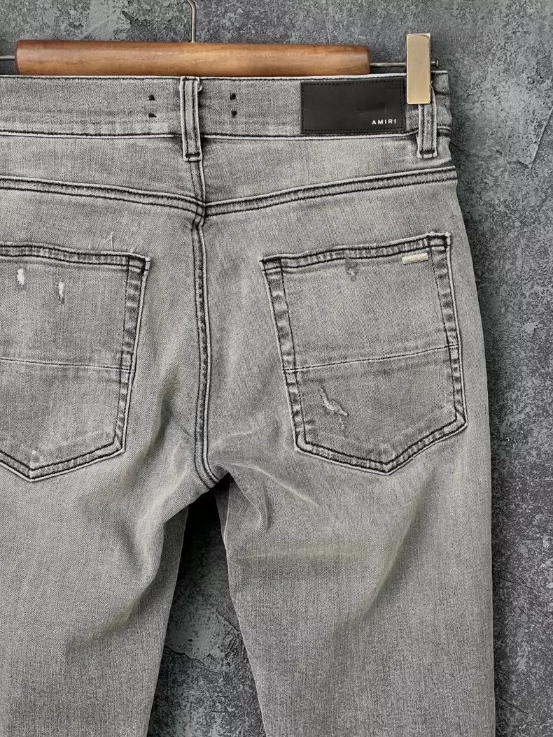 Amiri Amiri Smoke gray distressed pure cotton jeans Size US 28 / EU 44 - 7 Thumbnail