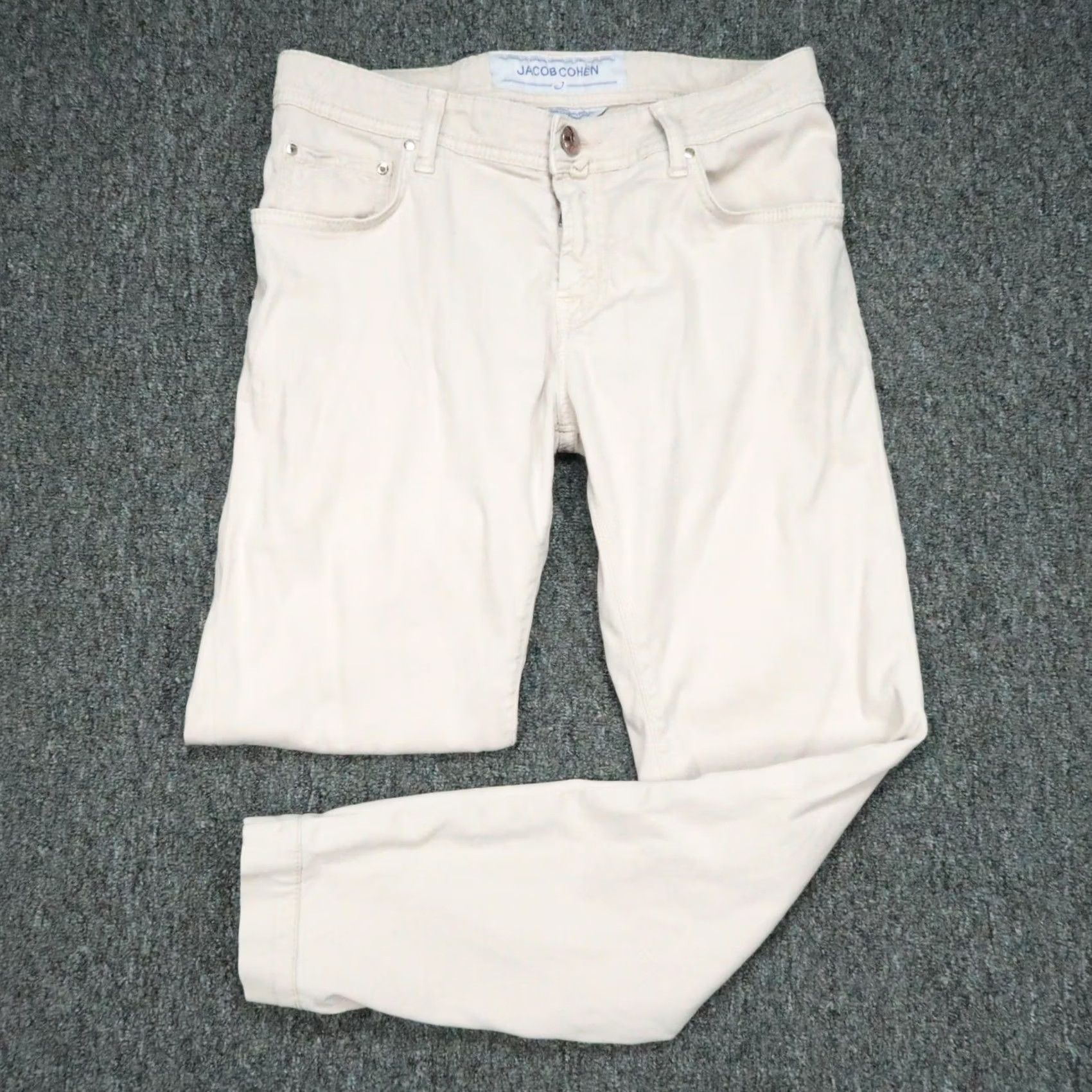 Jacob Cohen Jacob Cohen Jeans Mens 32x28 Stone Cream 5-Pocket Stretch Denim Regular Straight Vintage No N/A Size US 32 / EU 48 - 2 Thumbnail