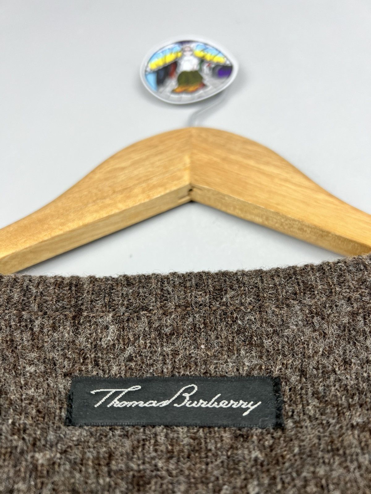 Burberry × Vintage Rare Burberry Vintage Wool checkered sweater V Neck 90s Size US XL / EU 56 / 4 - 6 Thumbnail