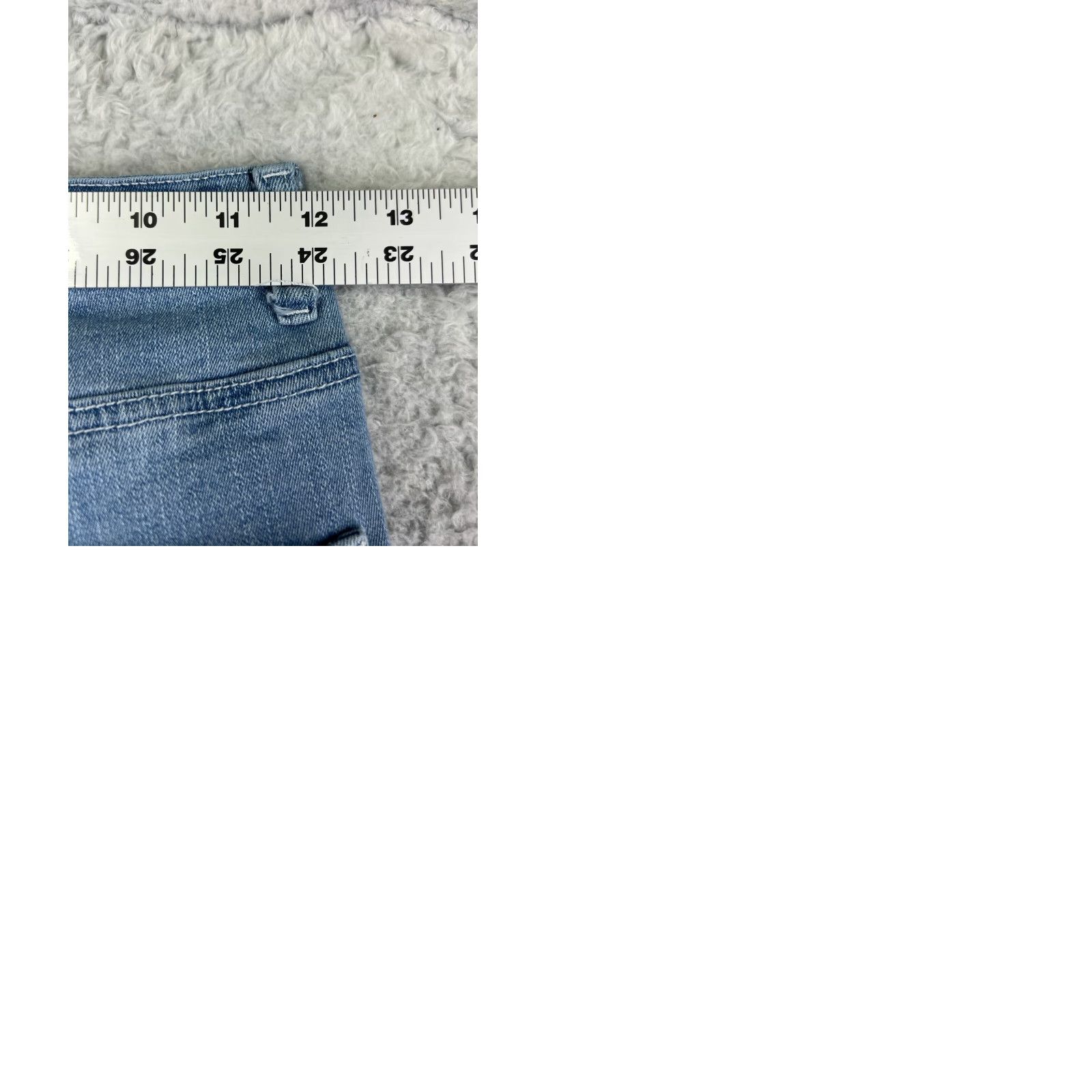 Shein SheIn Jeans Women's Juniors Medium Blue Denim Flared Raw Hem 22x31 5-Pocket Cotton Stretch Regular Zip Size 32" / US 10 / IT 46 - 10 Thumbnail