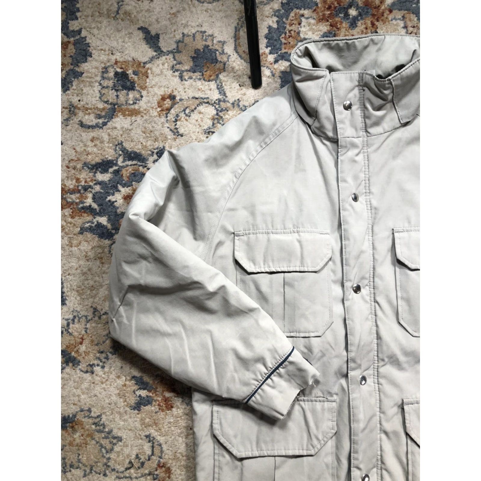Vintage Woolrich Coat Mens Large Gray Parka Full Zip Insulated Pockets Woolrich 33504 Gray Parka Coat Mid-Length Winter Casual Travel Mens L Size US L / EU 52-54 / 3 - 3 Thumbnail